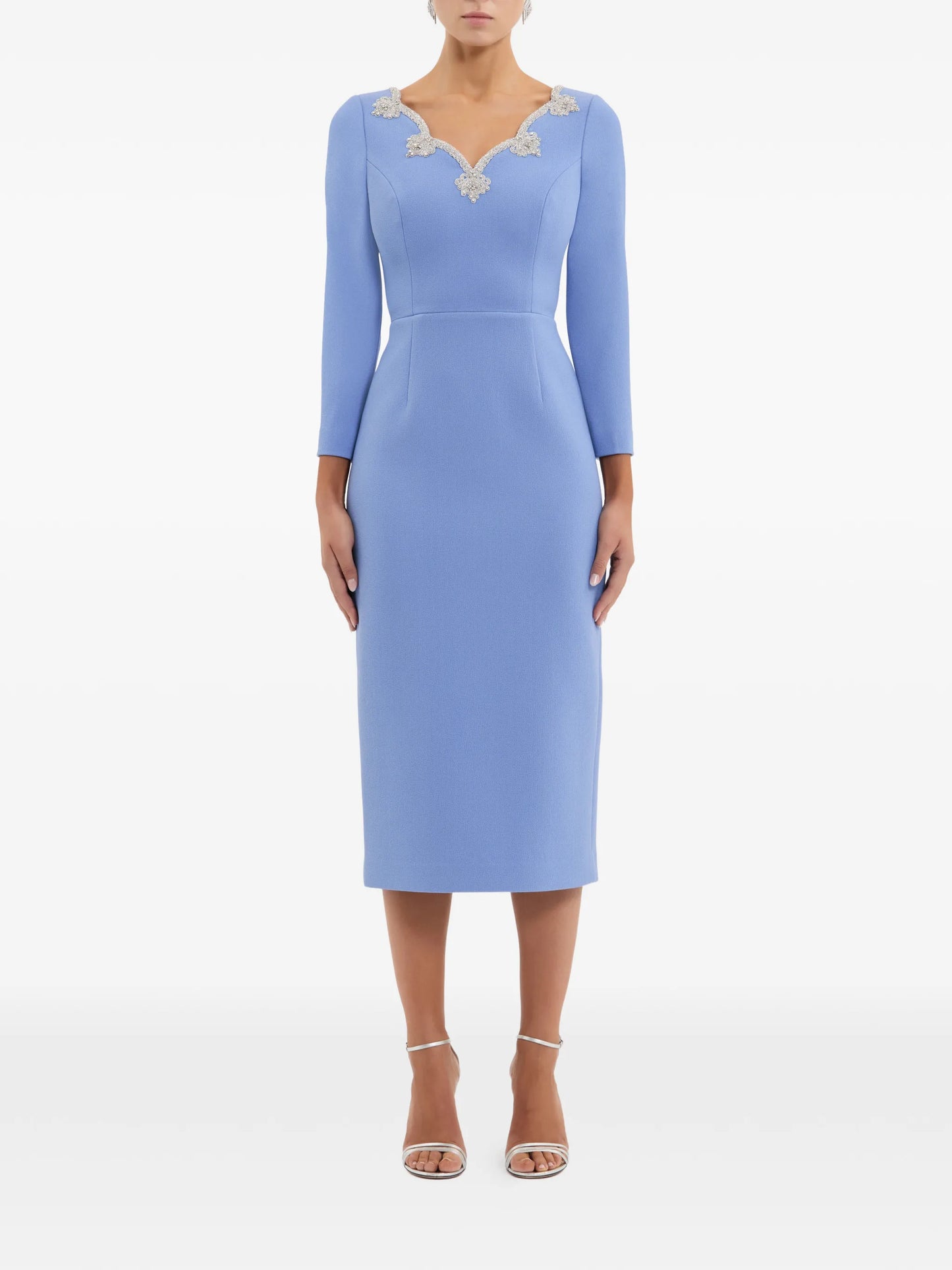 Harlynn V-neck midi dress