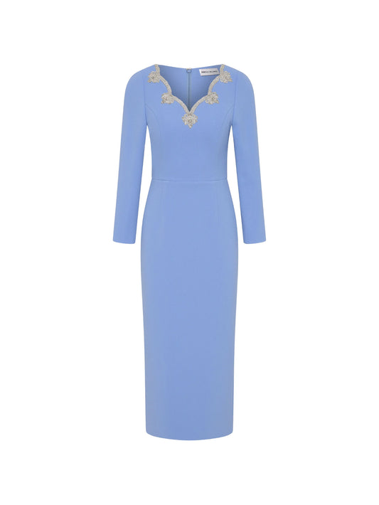 Harlynn V-neck midi dress