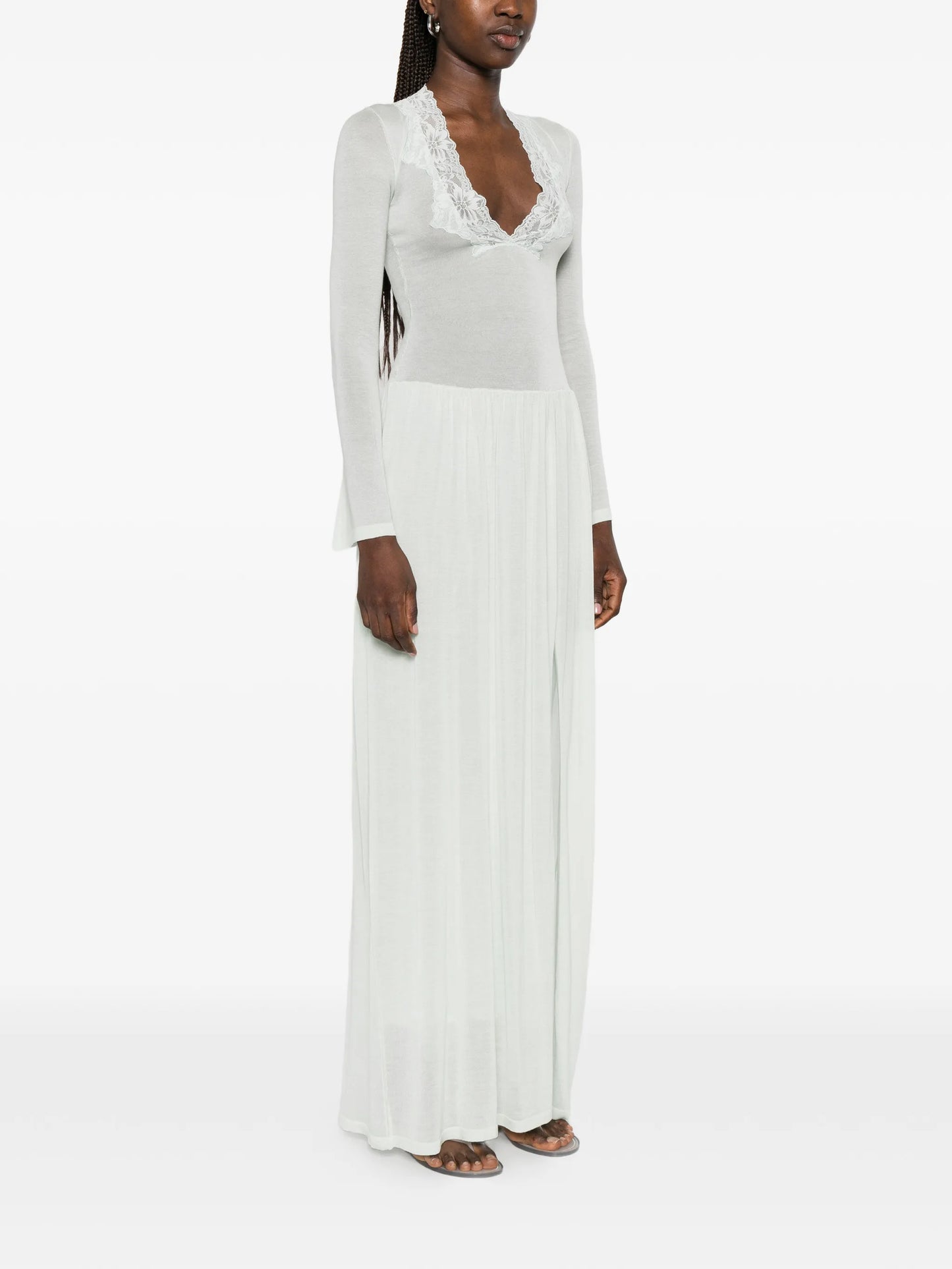 Maris lace-trim maxi dress