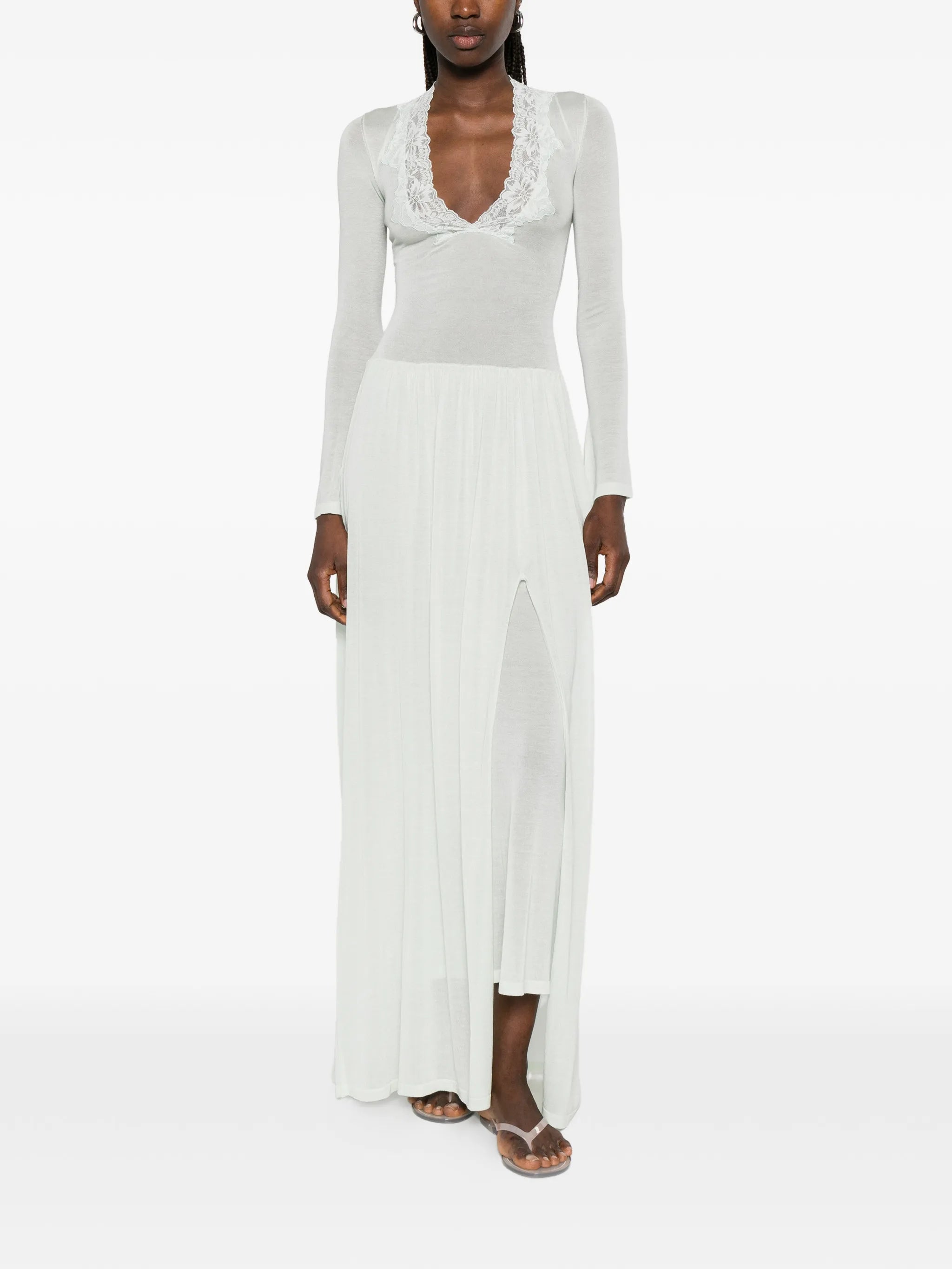 Maris lace-trim maxi dress