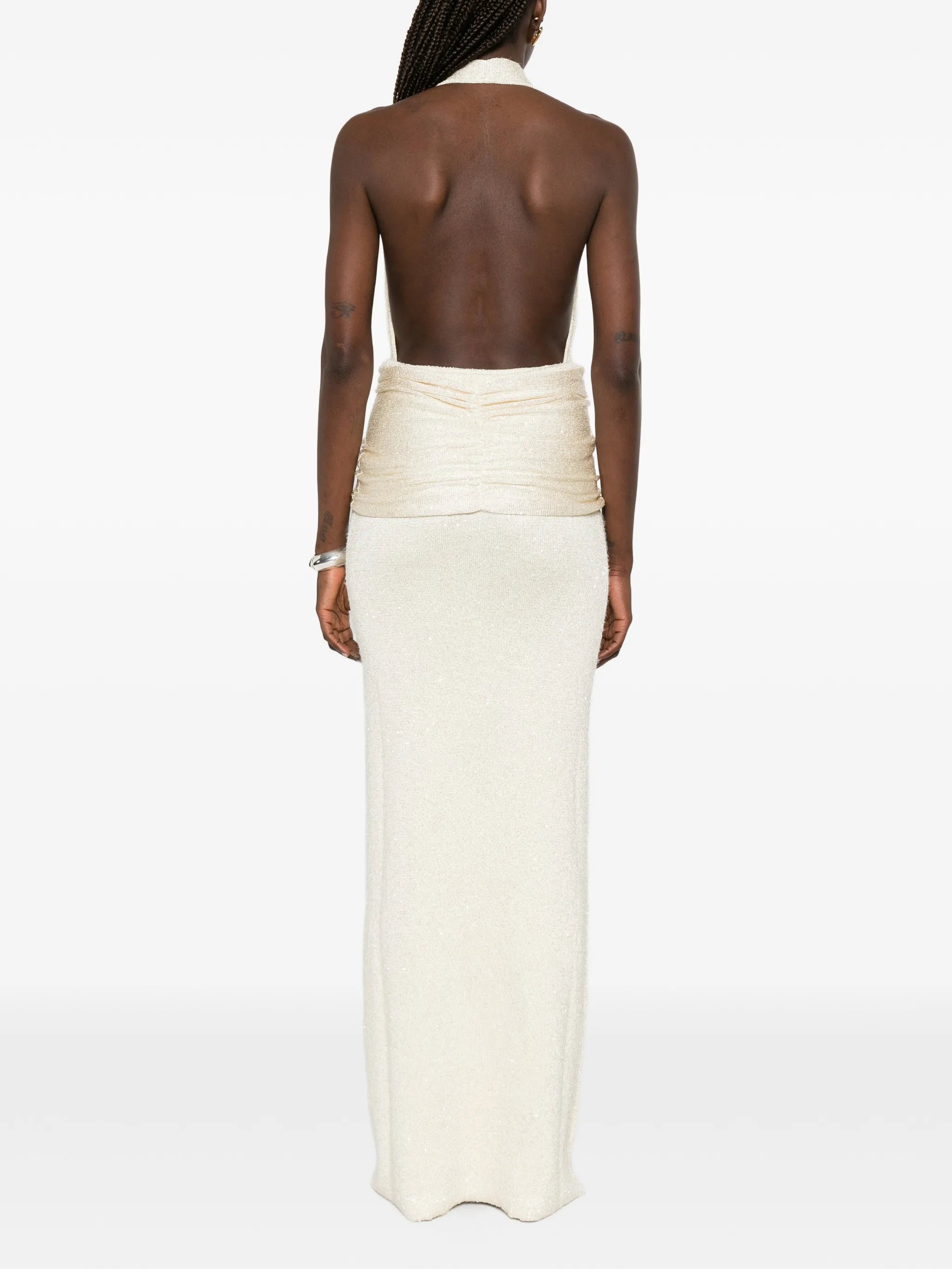 Sereia knotted-waist maxi dress