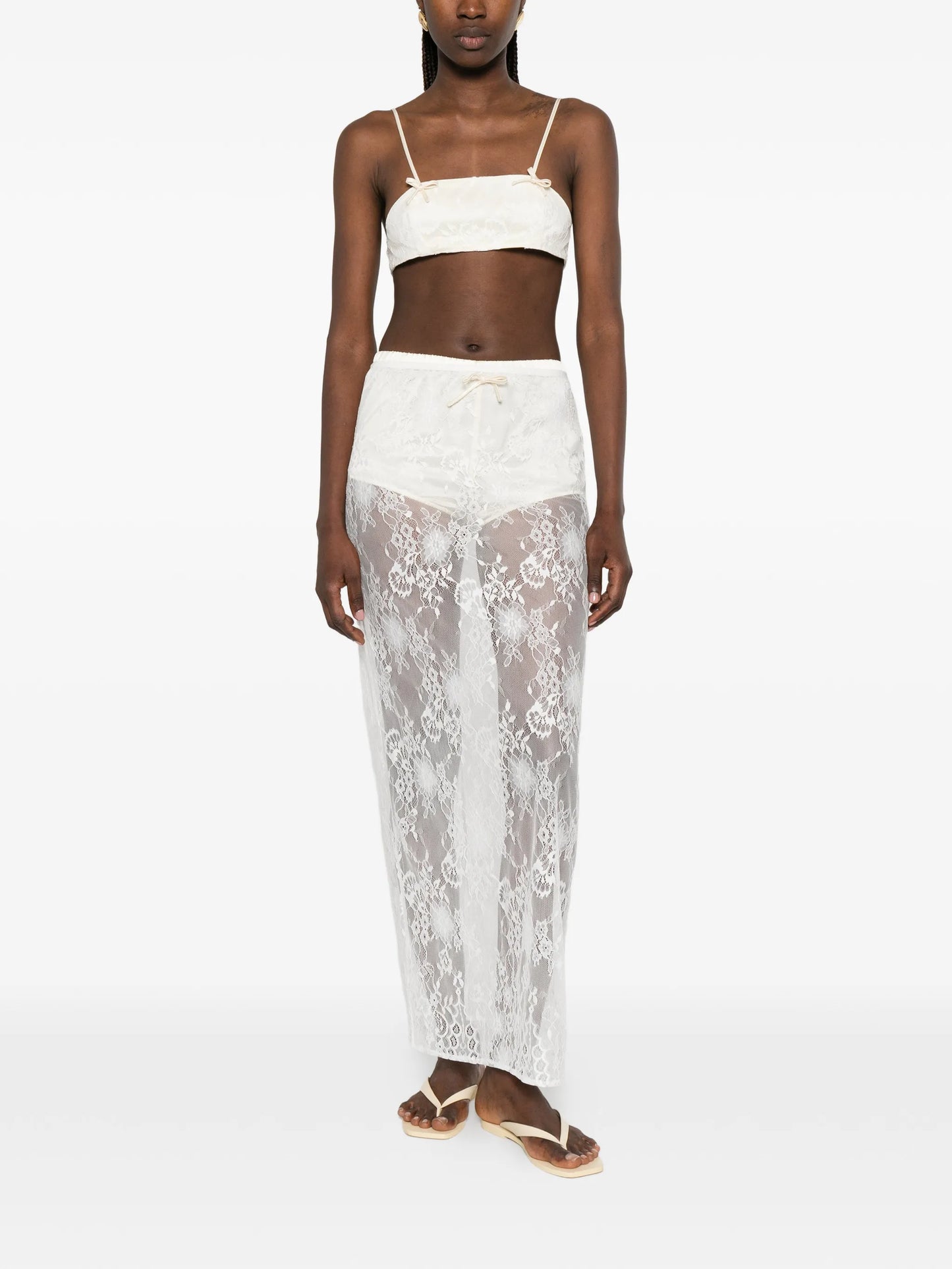 Eteri lace cropped top