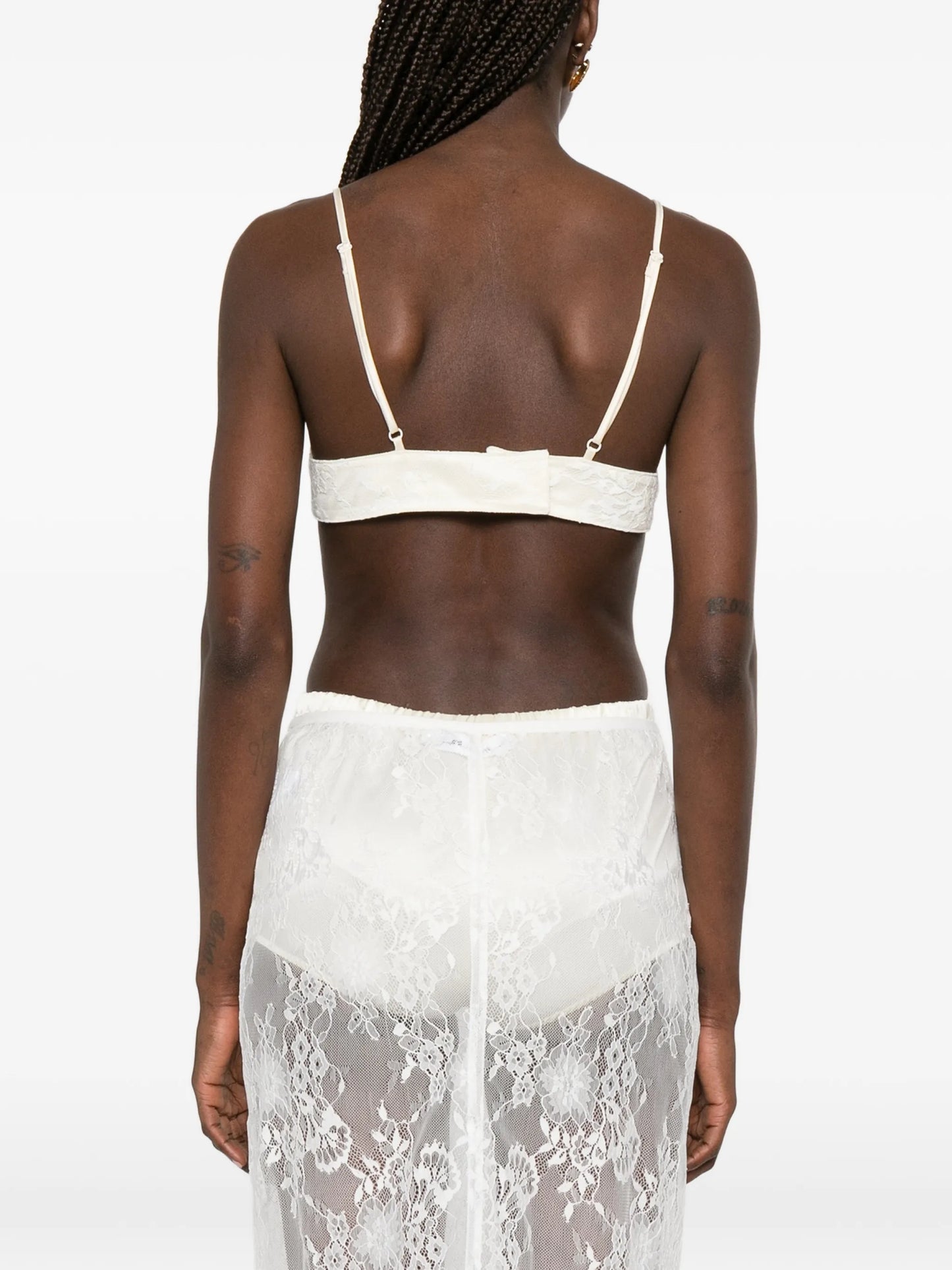 Eteri lace cropped top