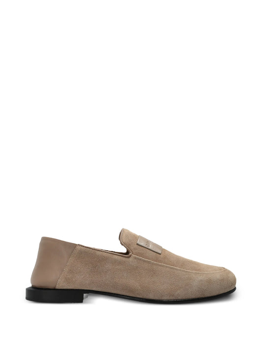 logo-patch loafers