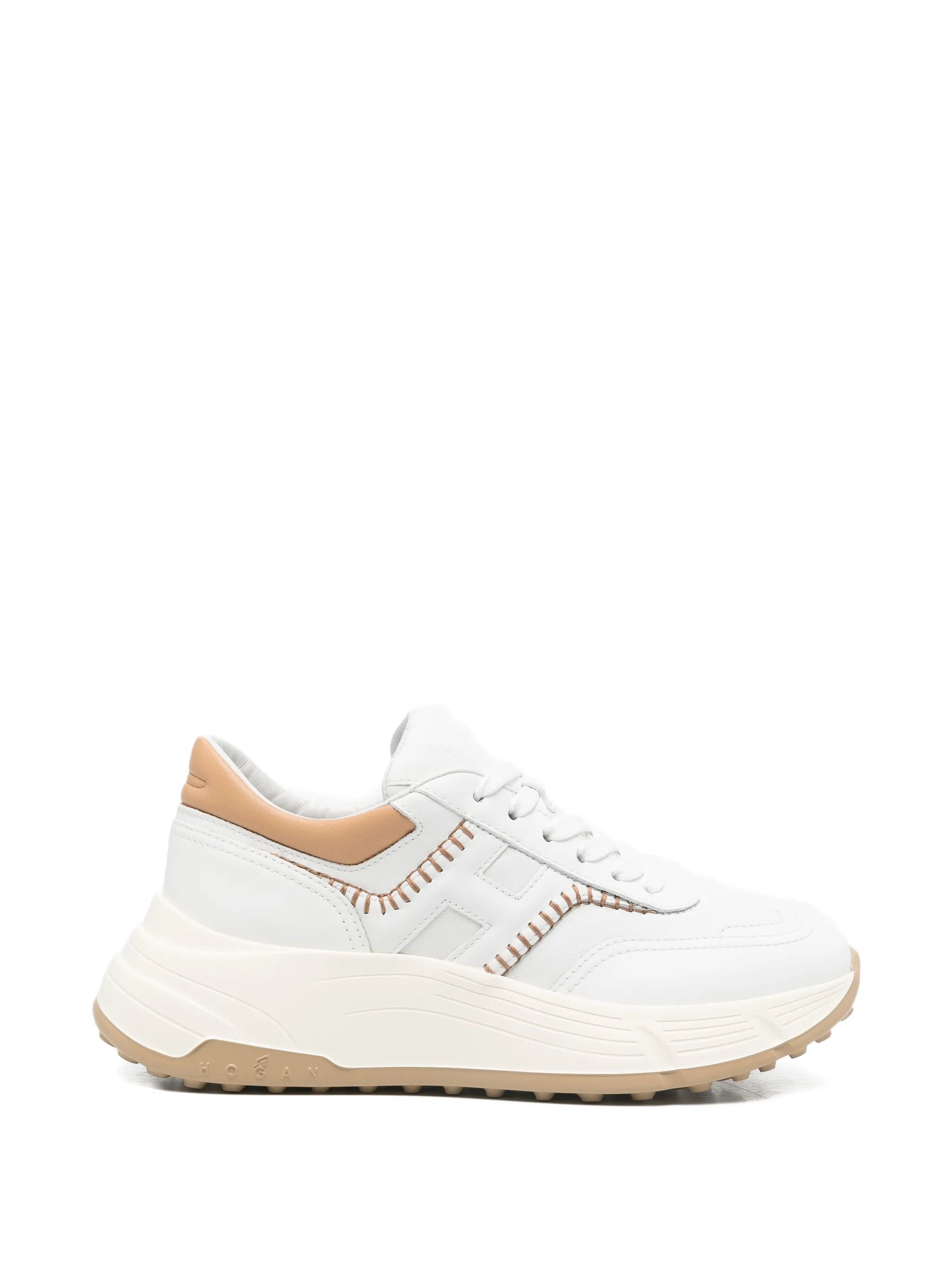 Hi-Fi lace-up leather sneakers