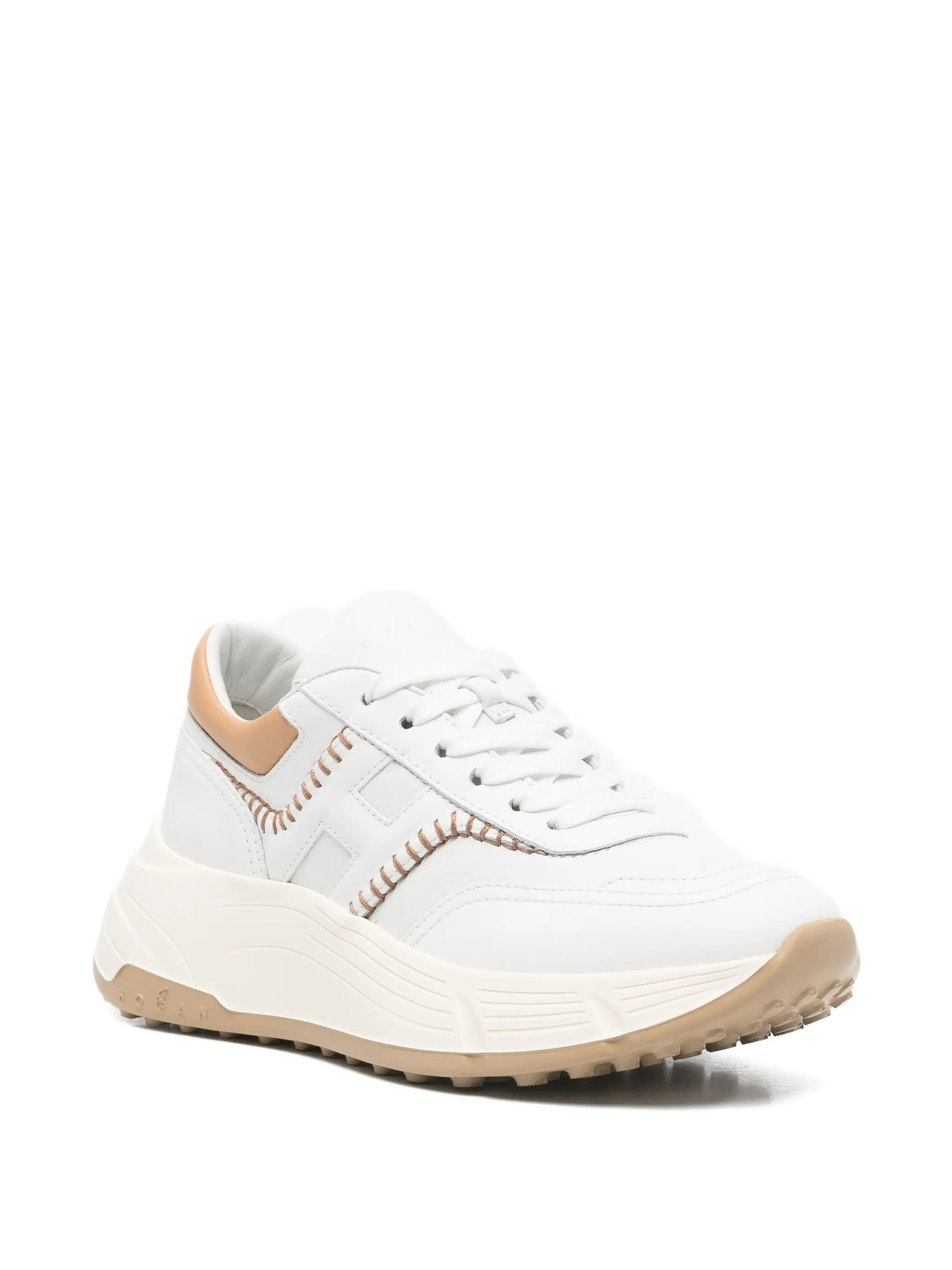 Hi-Fi lace-up leather sneakers
