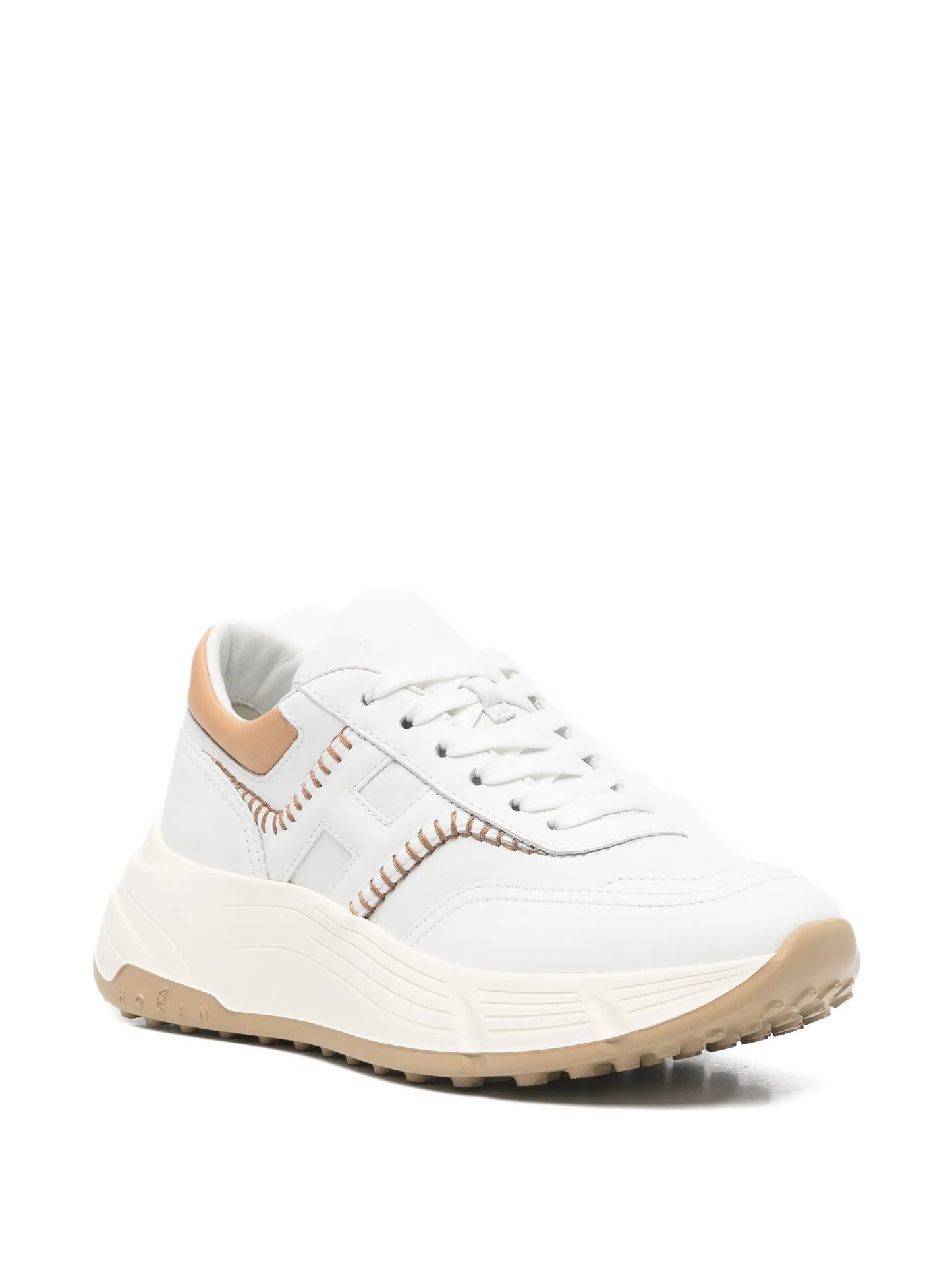 Hi-Fi lace-up leather sneakers
