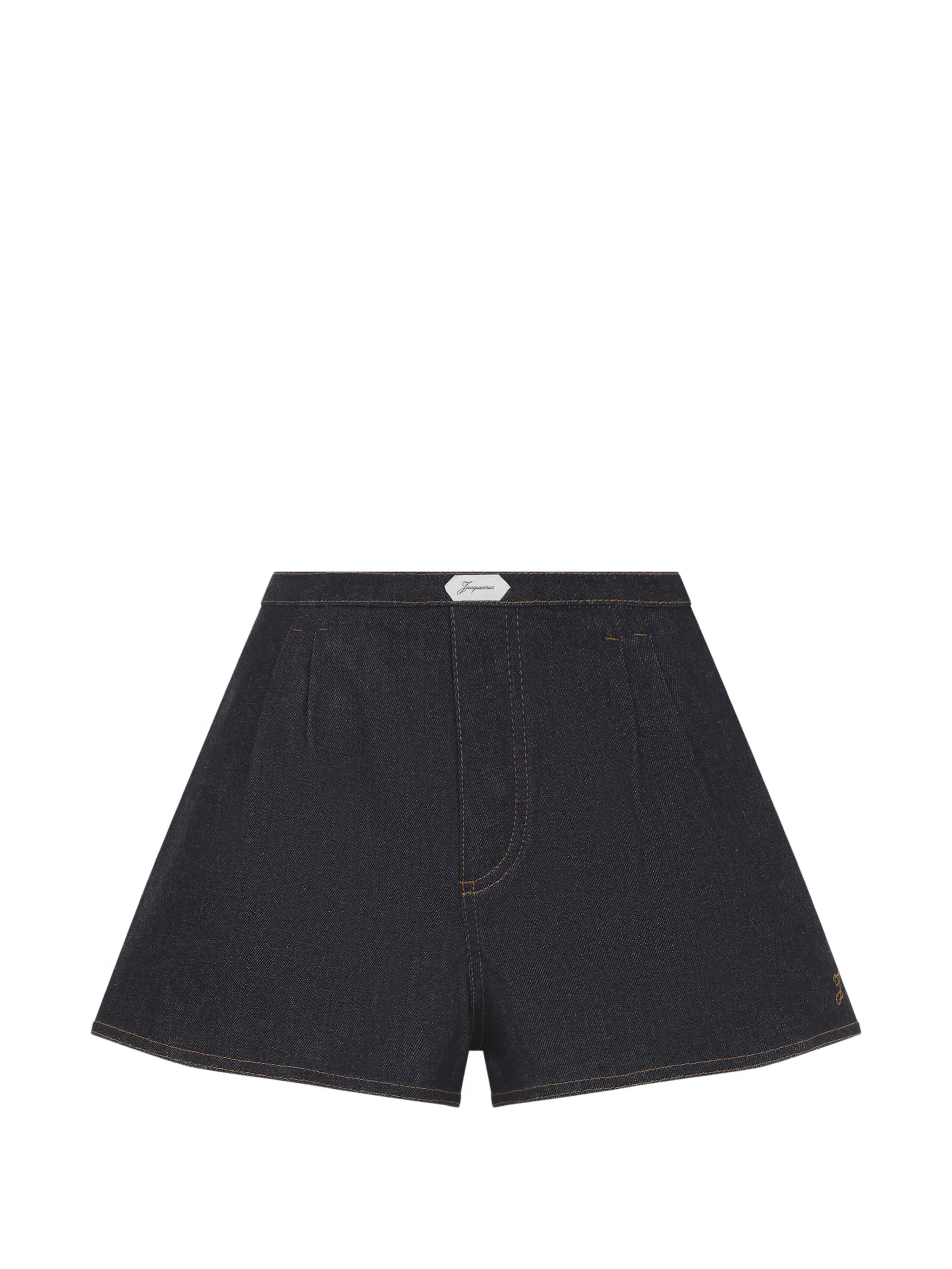 Amelo de-Nîmes logo-embroidered shorts