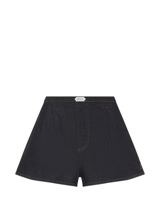 Amelo de-Nîmes logo-embroidered shorts