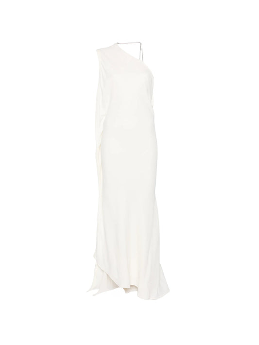 one-shoulder chain-detail dress