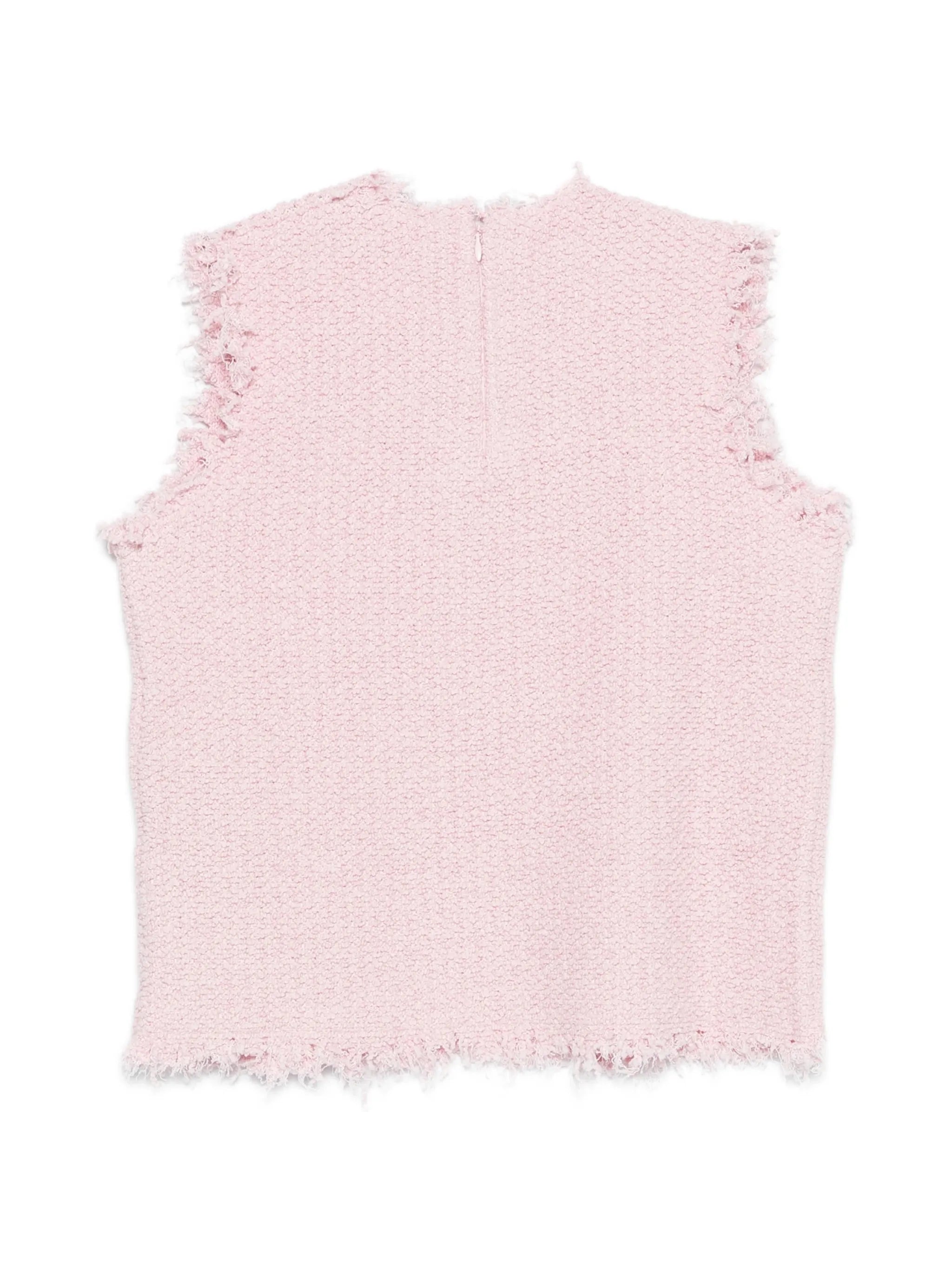 frayed sleeveless top