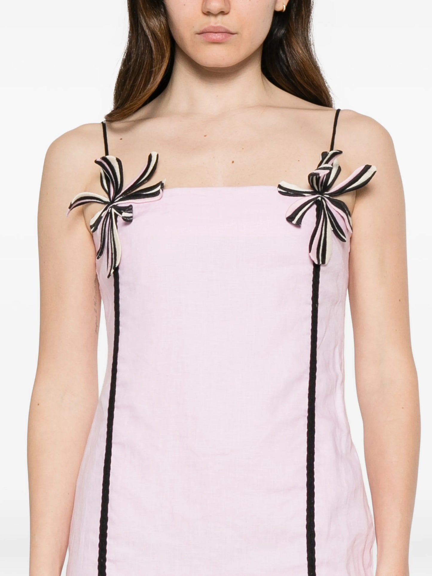 Sloane flower-applique midi dress