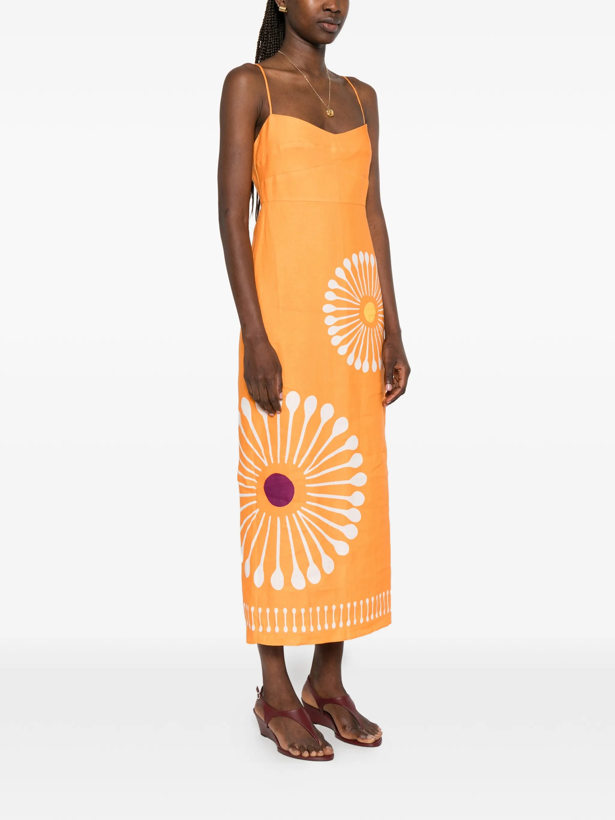 Paloma graphic-print midi dress