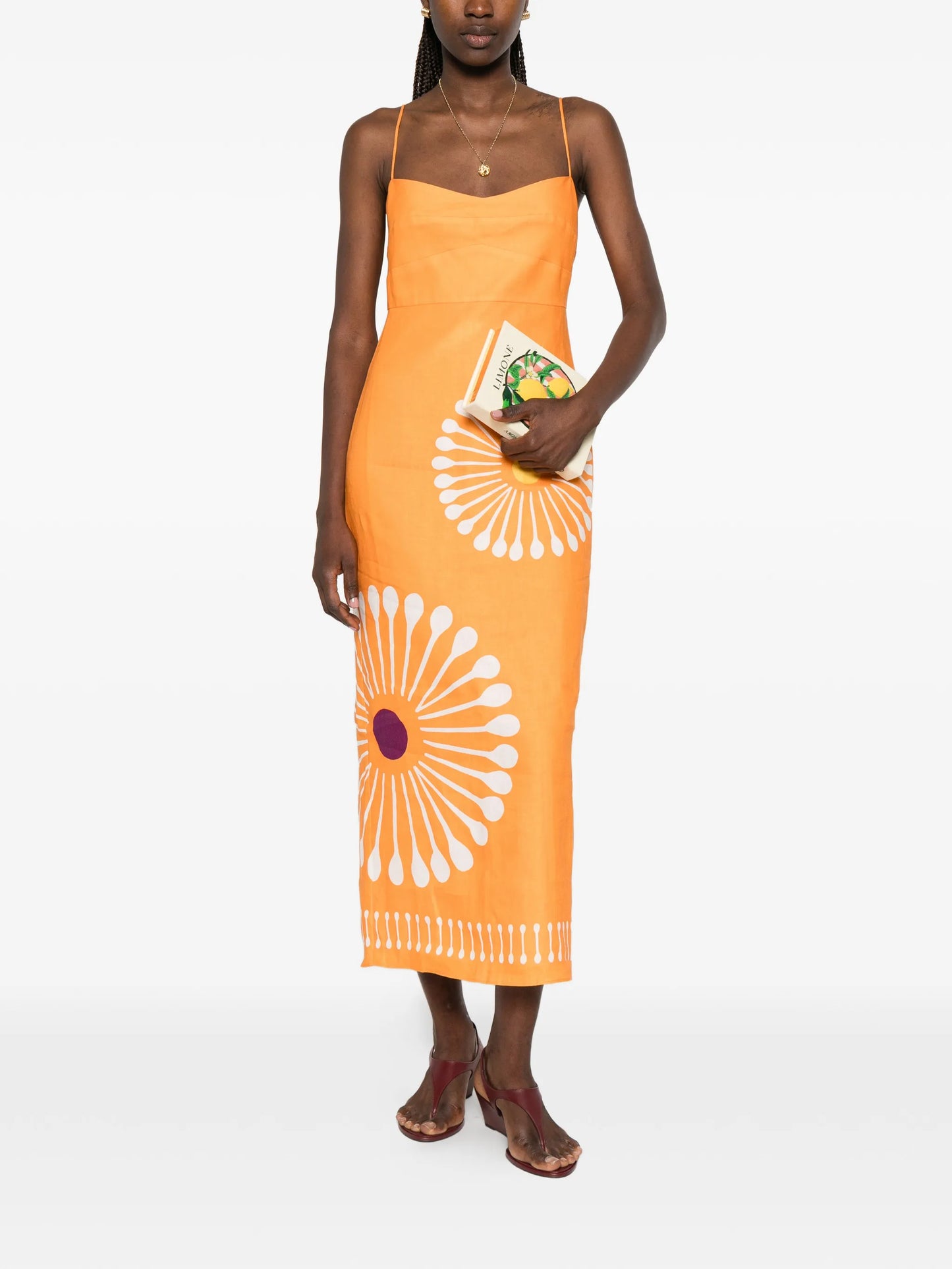 Paloma graphic-print midi dress