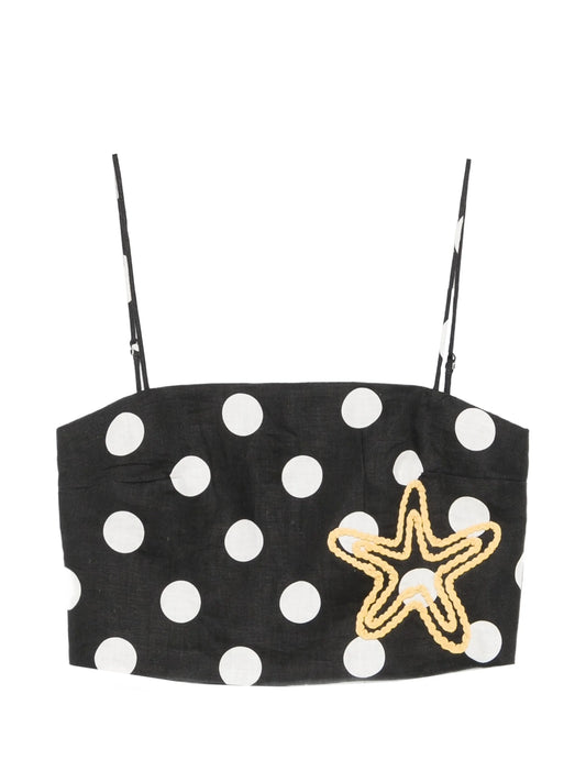 Ariella polka-dot top