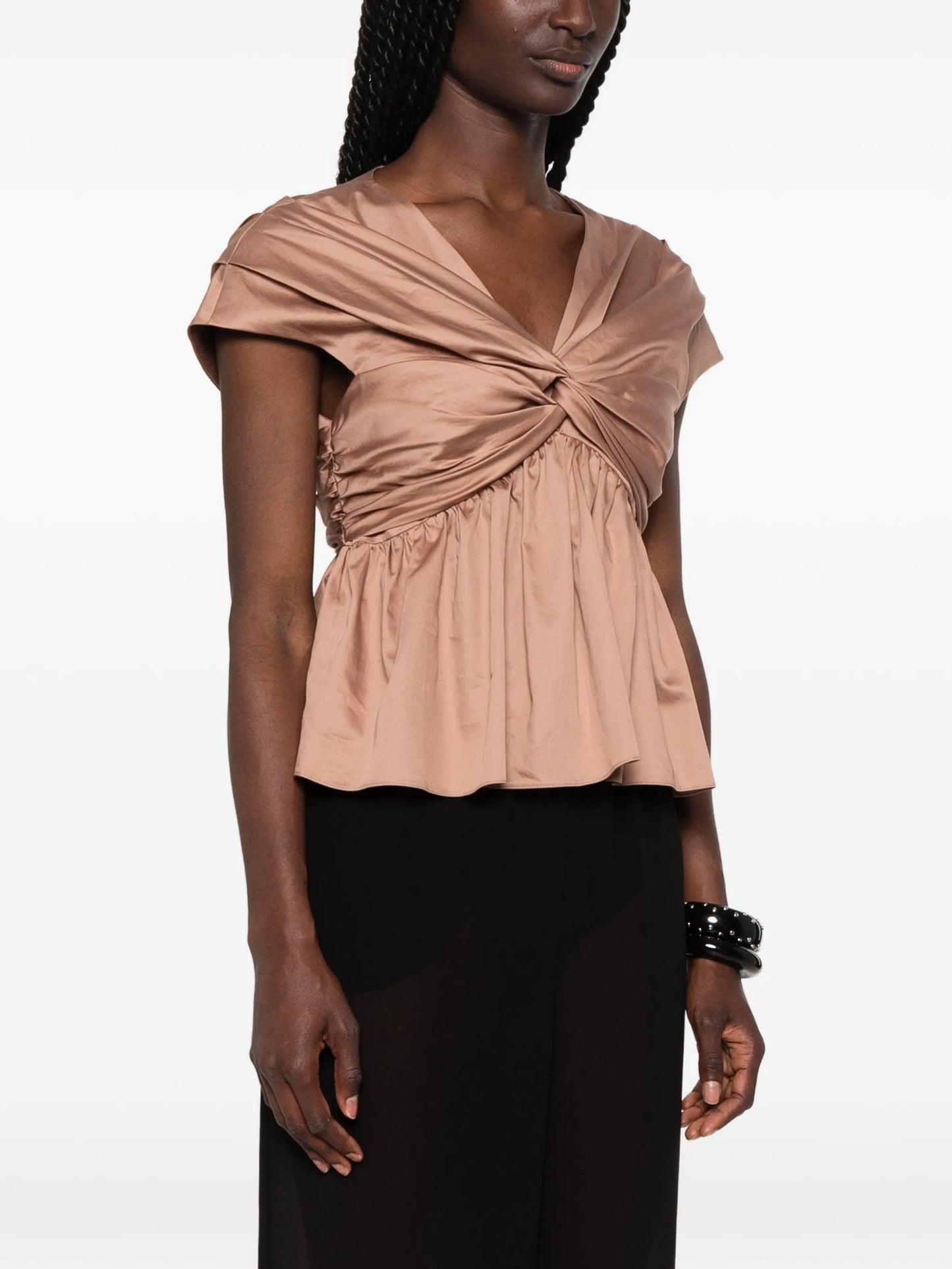 Ruhi twisted-detail top