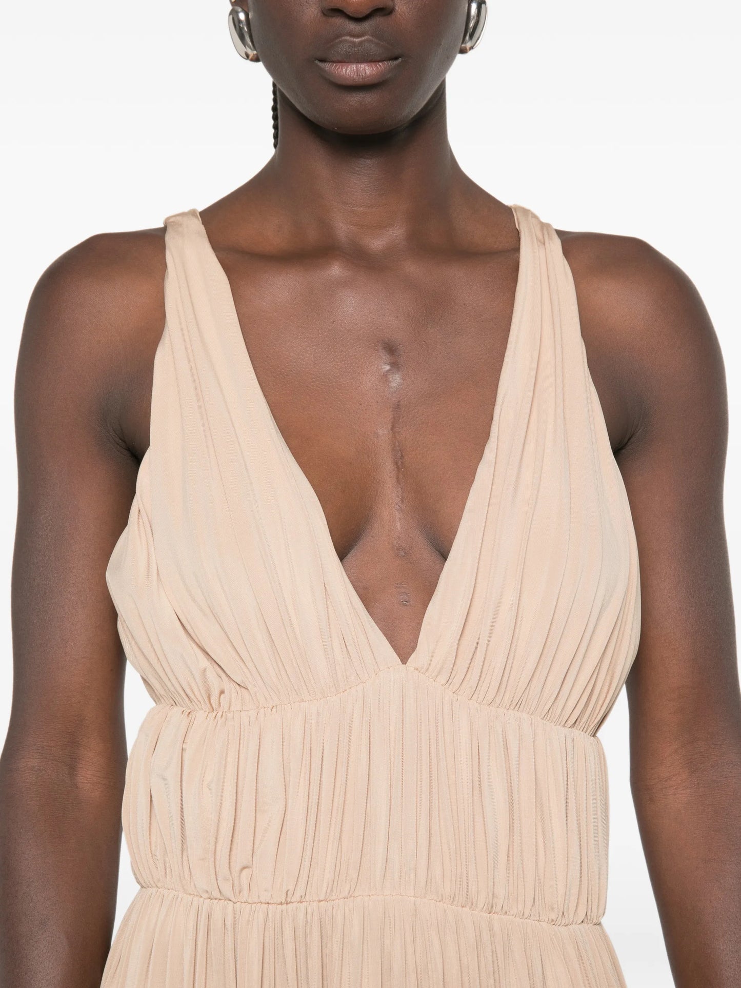 Ouida pleated maxi dress