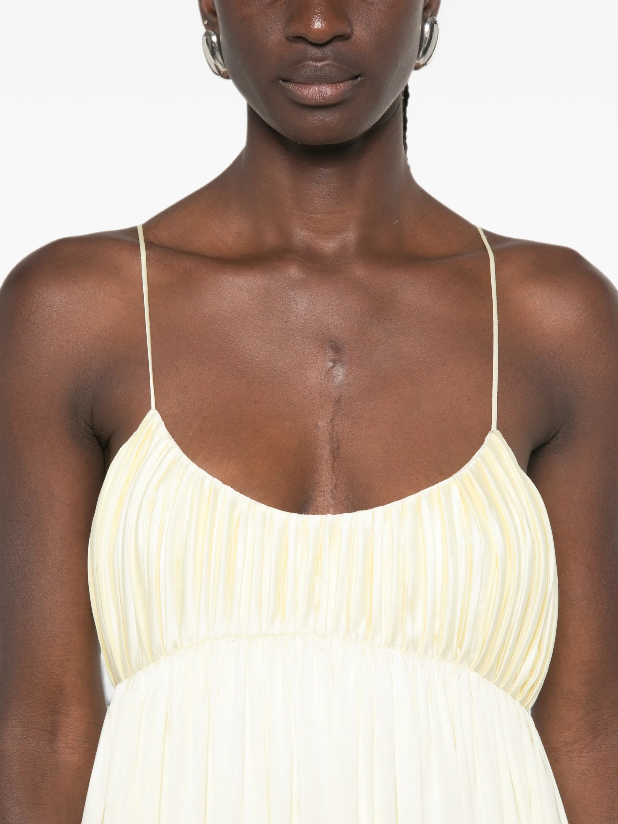 Katrine pleated midi dress