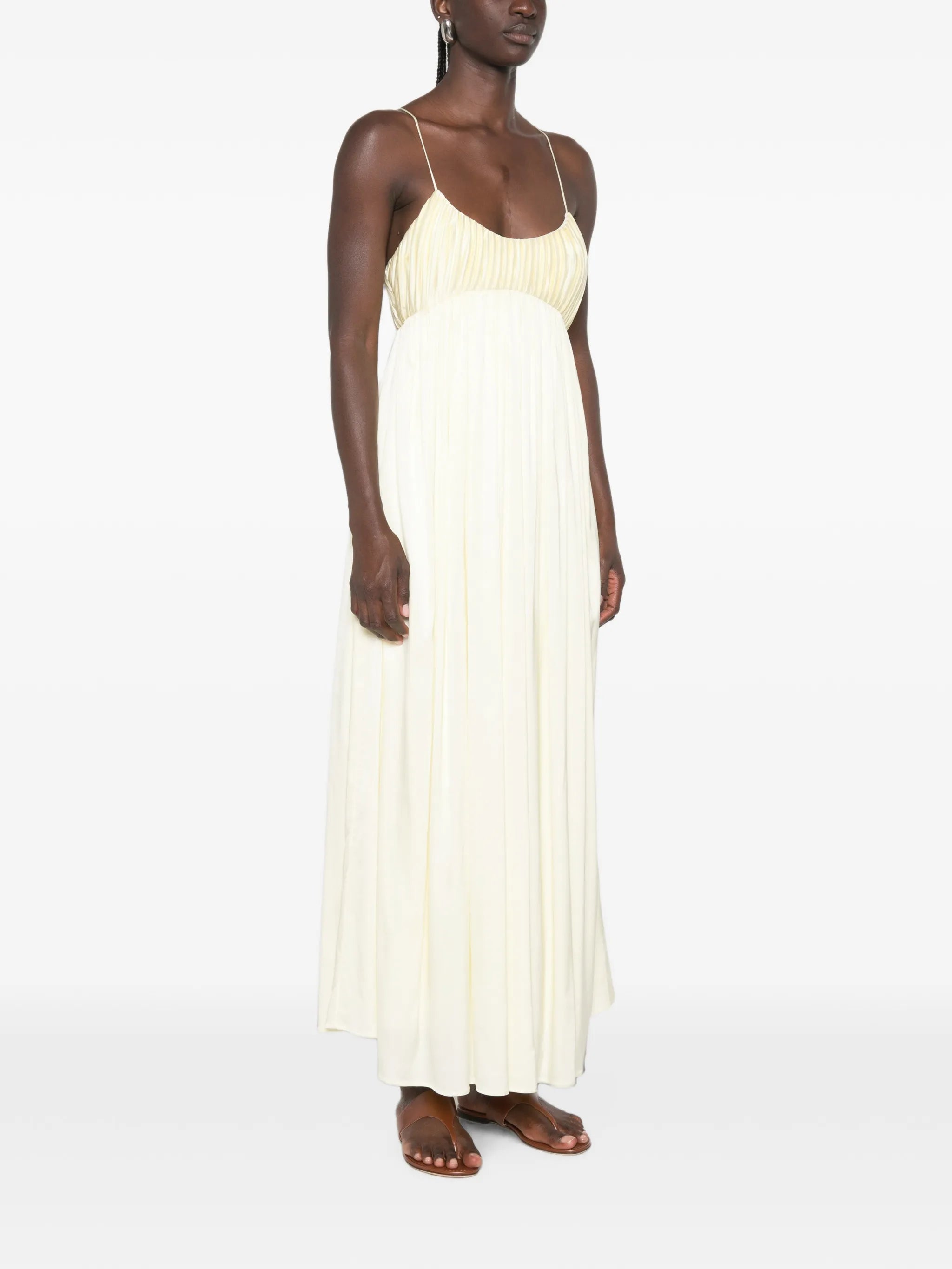 Katrine pleated midi dress