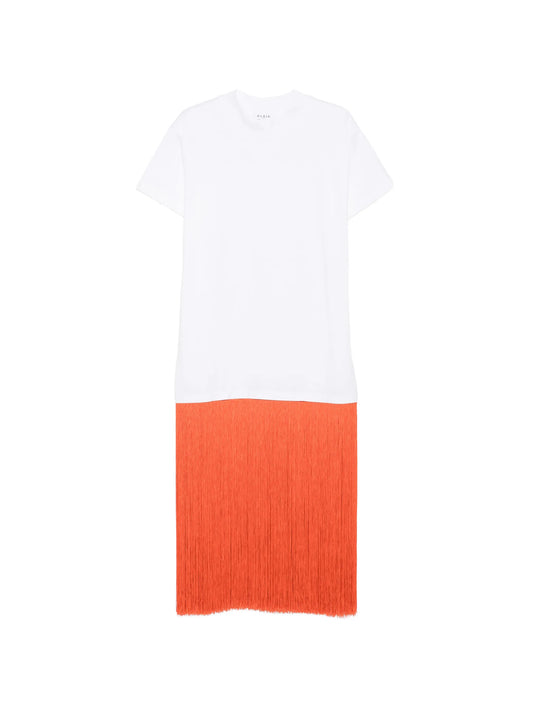 fringed midi dress