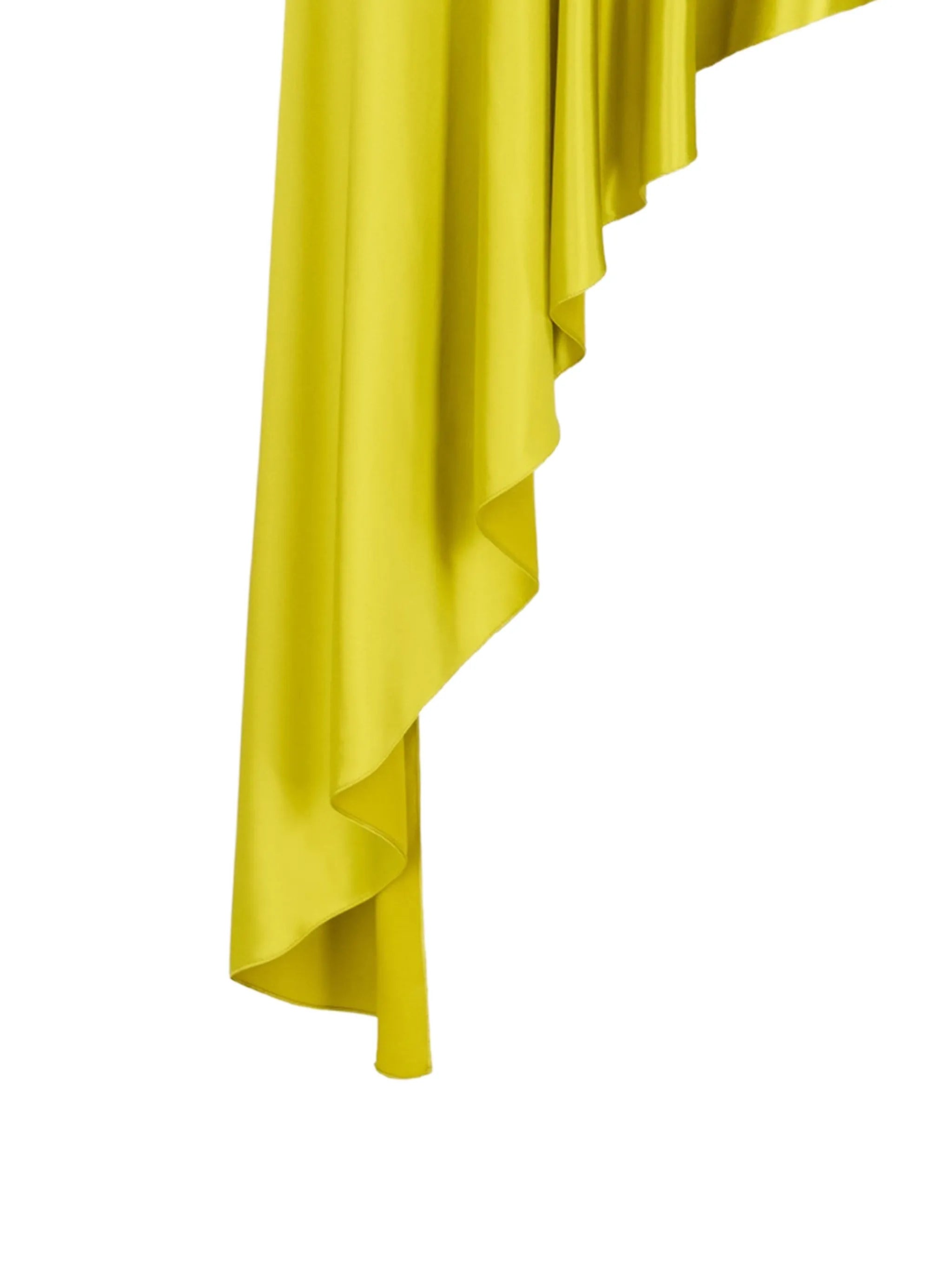 asymmetric satin midi skirt