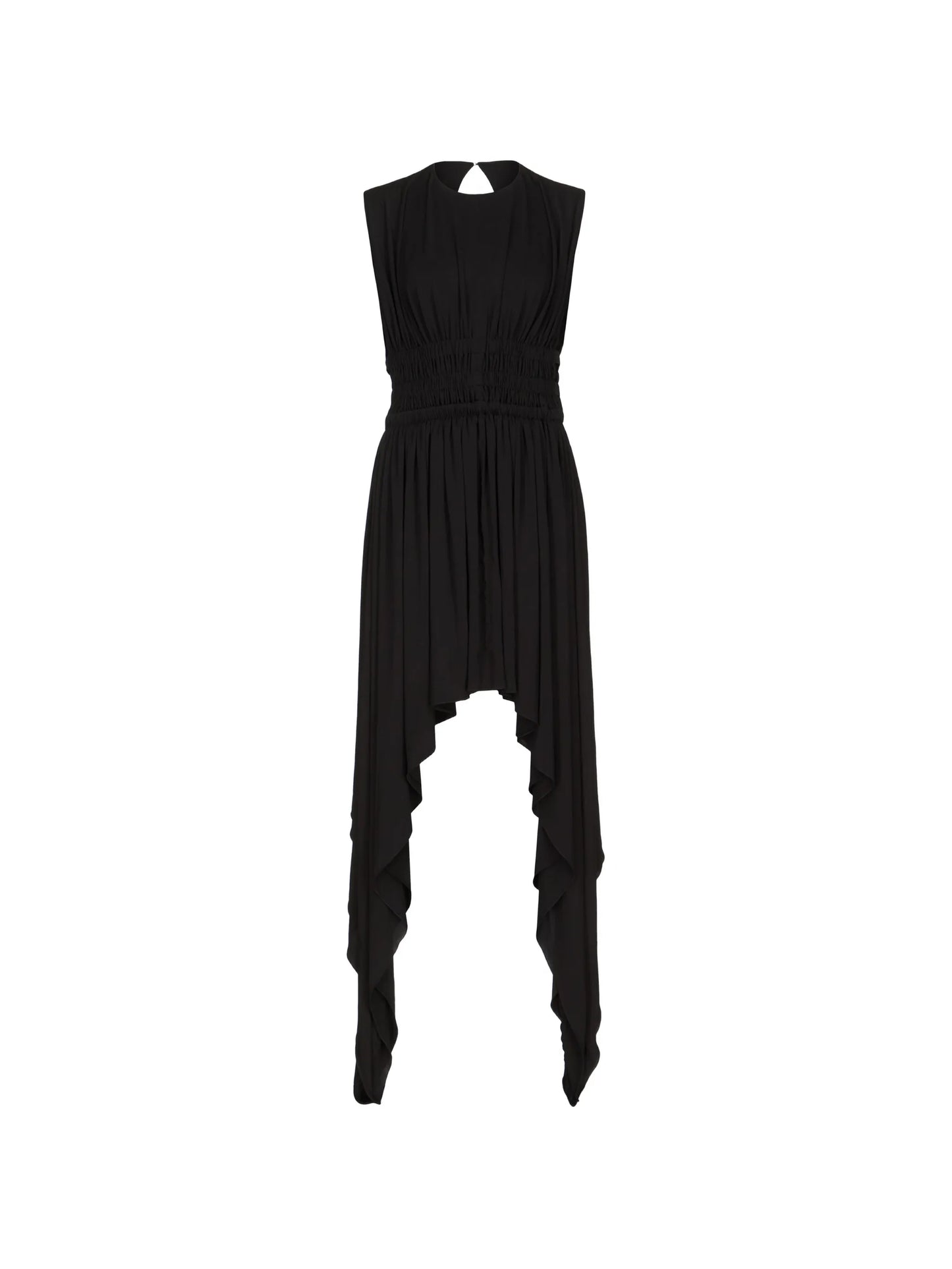 asymmetric handkerchief-hem midi dress