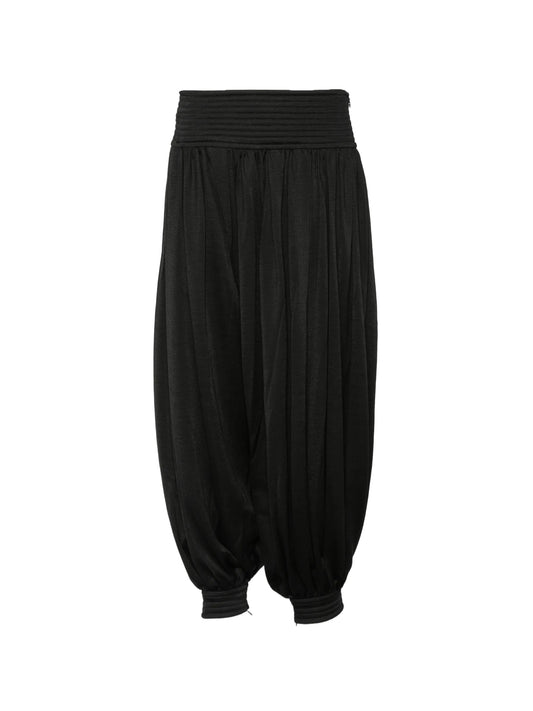 draped tapered trousers