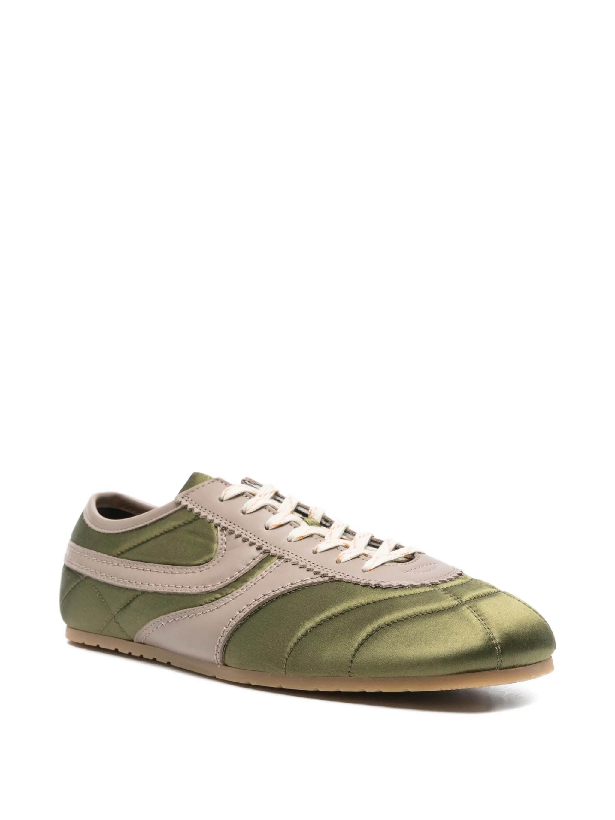 quilted satin sneakers