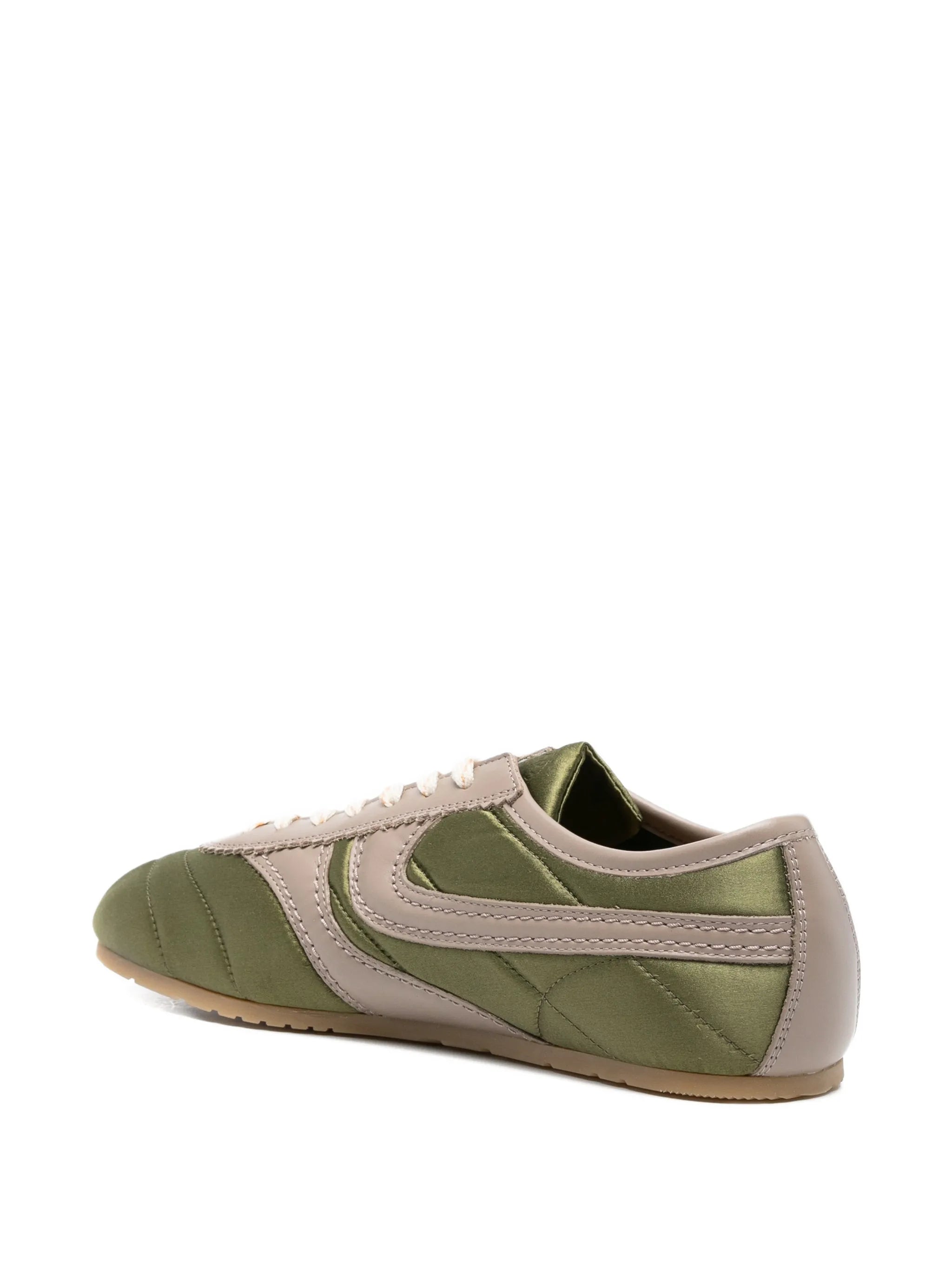 quilted satin sneakers