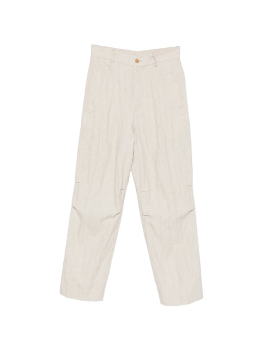 side-pocket straight trousers