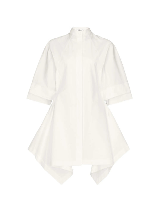 layered poplin mini dress