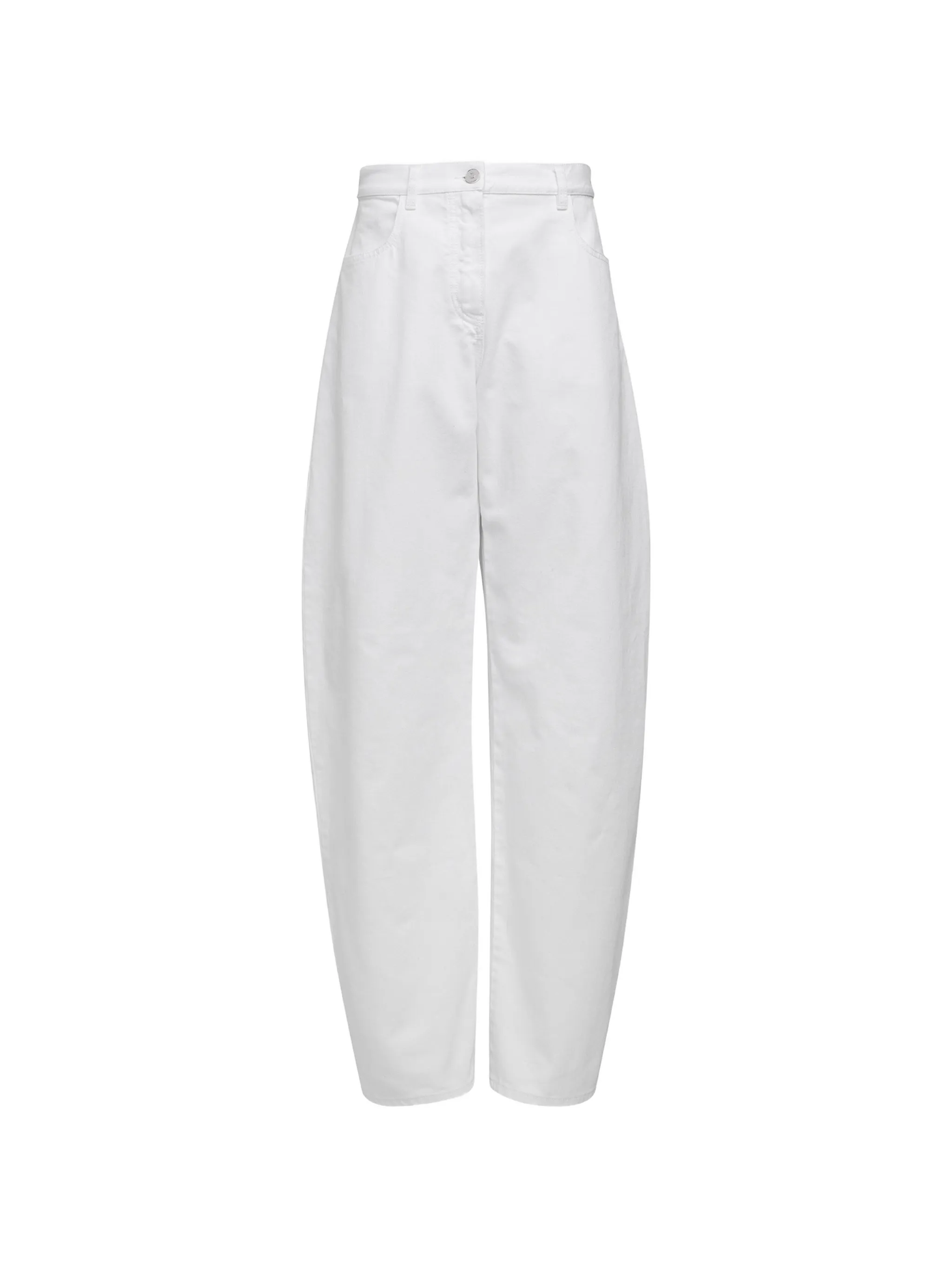 low-waist tapered jeans