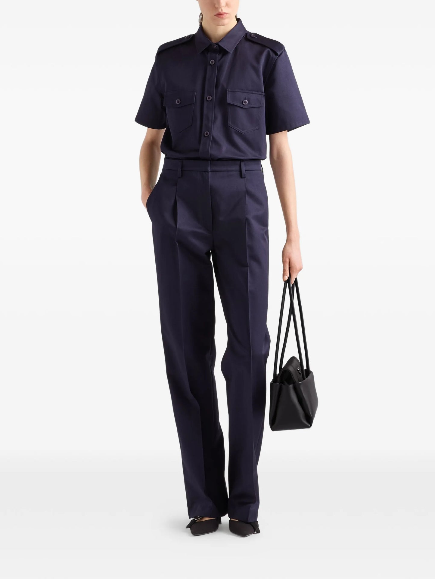 epaulettes pocket shirt