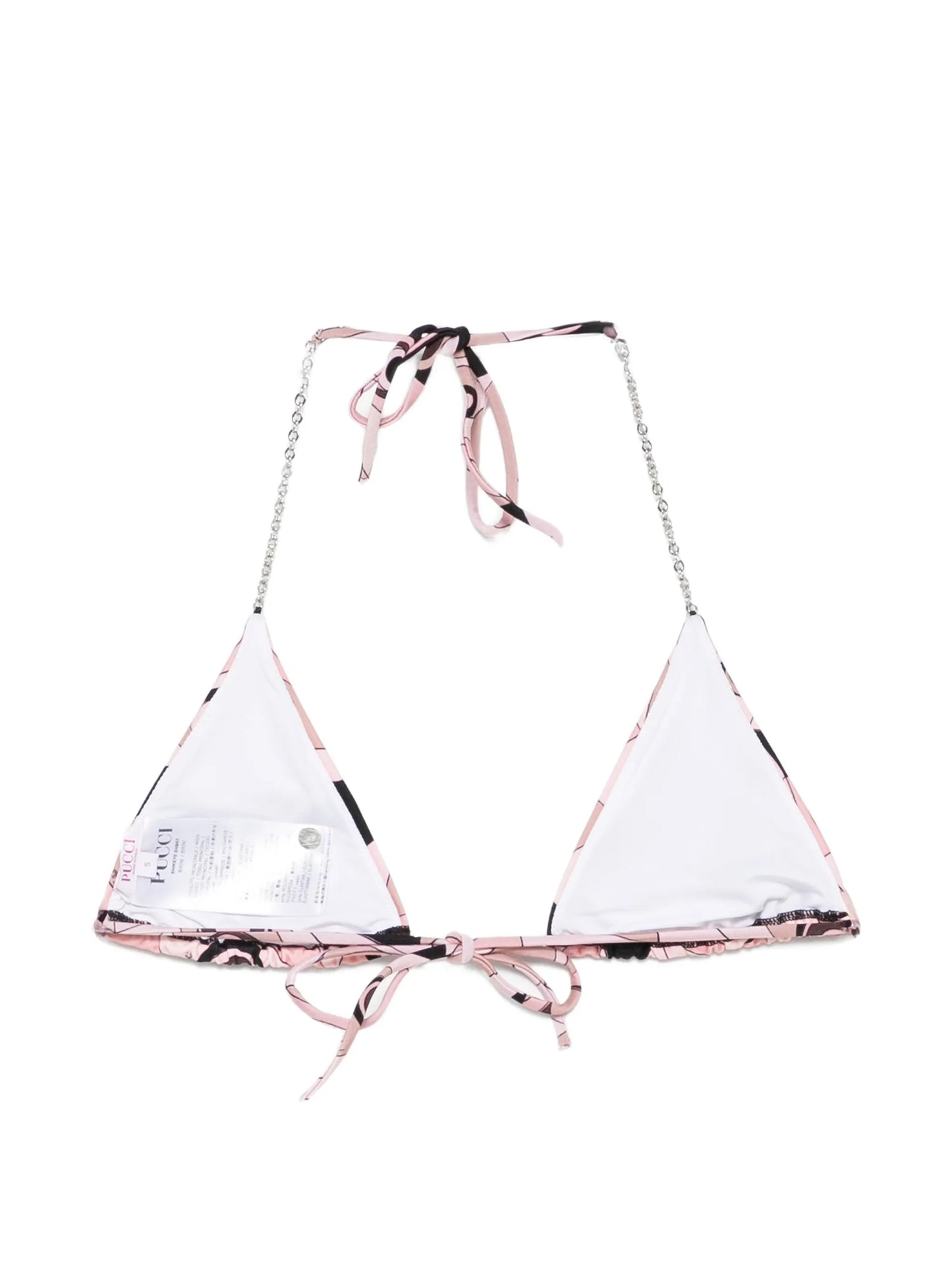 Occhi chain triangle bikini top