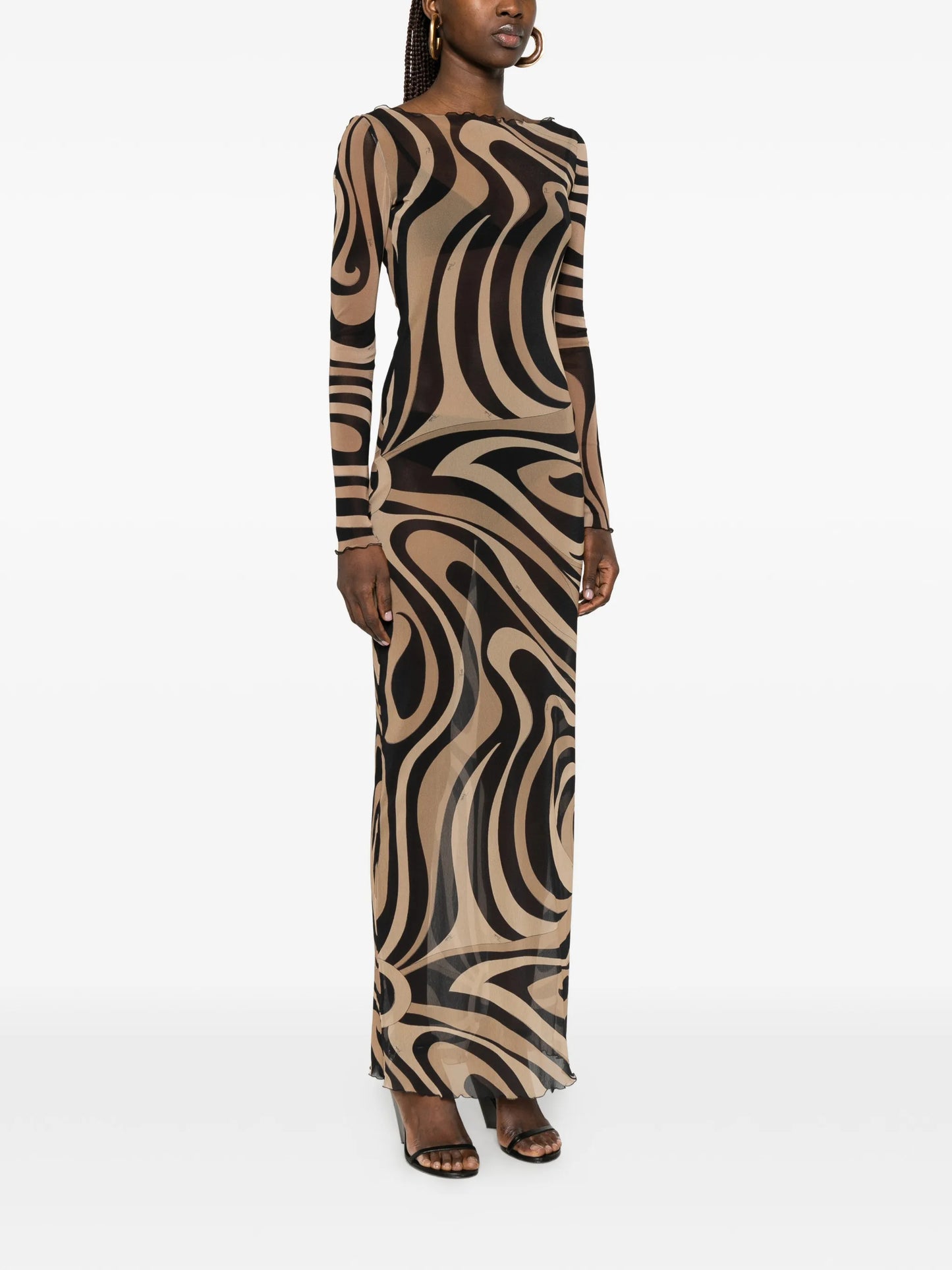 patterned maxi dress