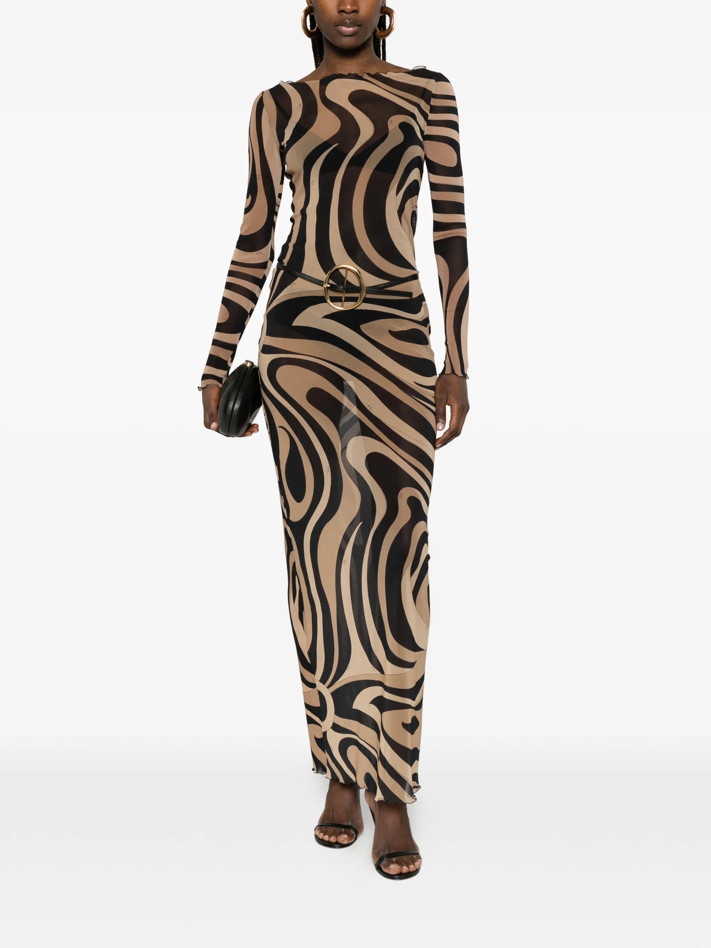 patterned maxi dress