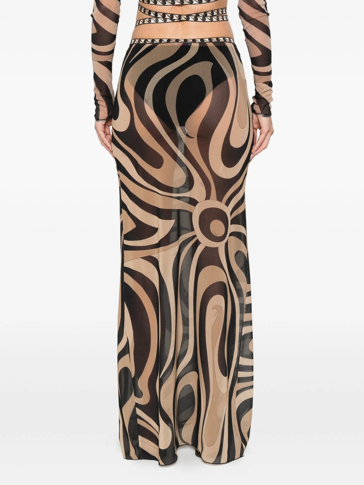 mesh maxi skirt