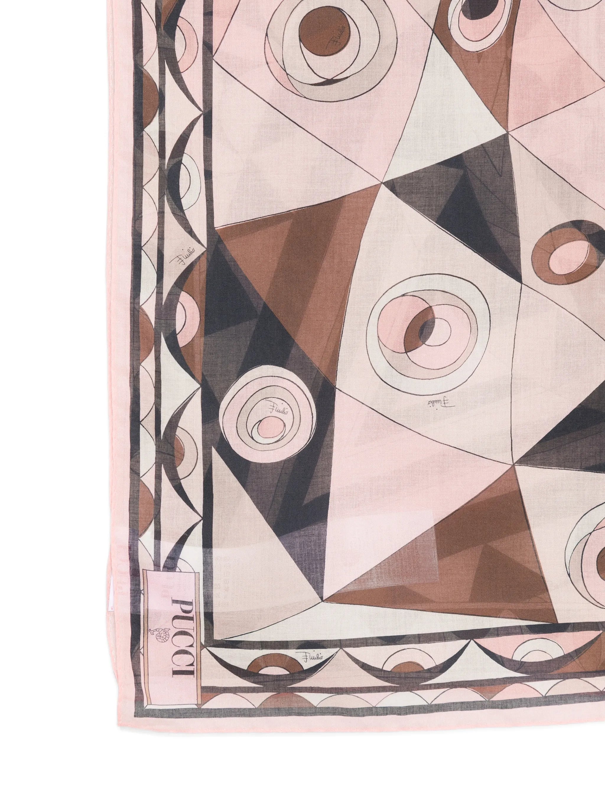 geometric cotton scarf