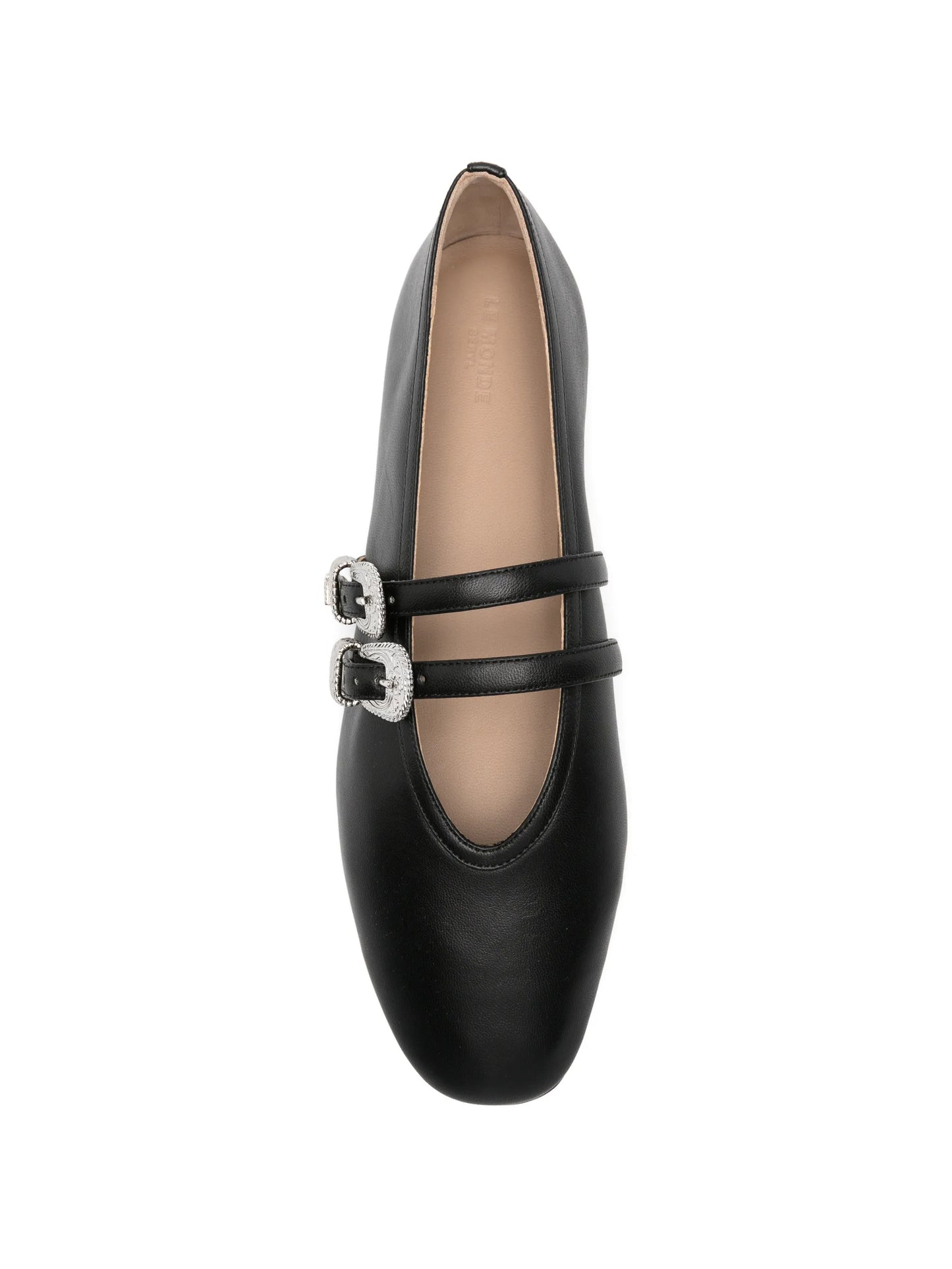 Claudia buckle-detail ballet flats
