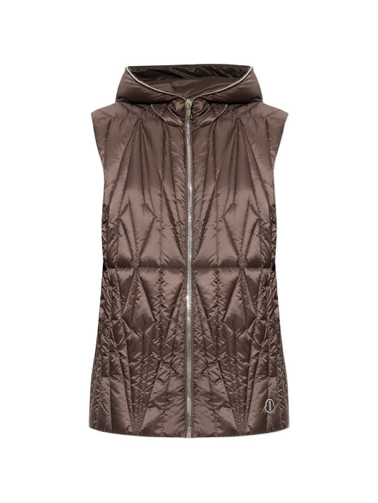 hooded quilted gilet
