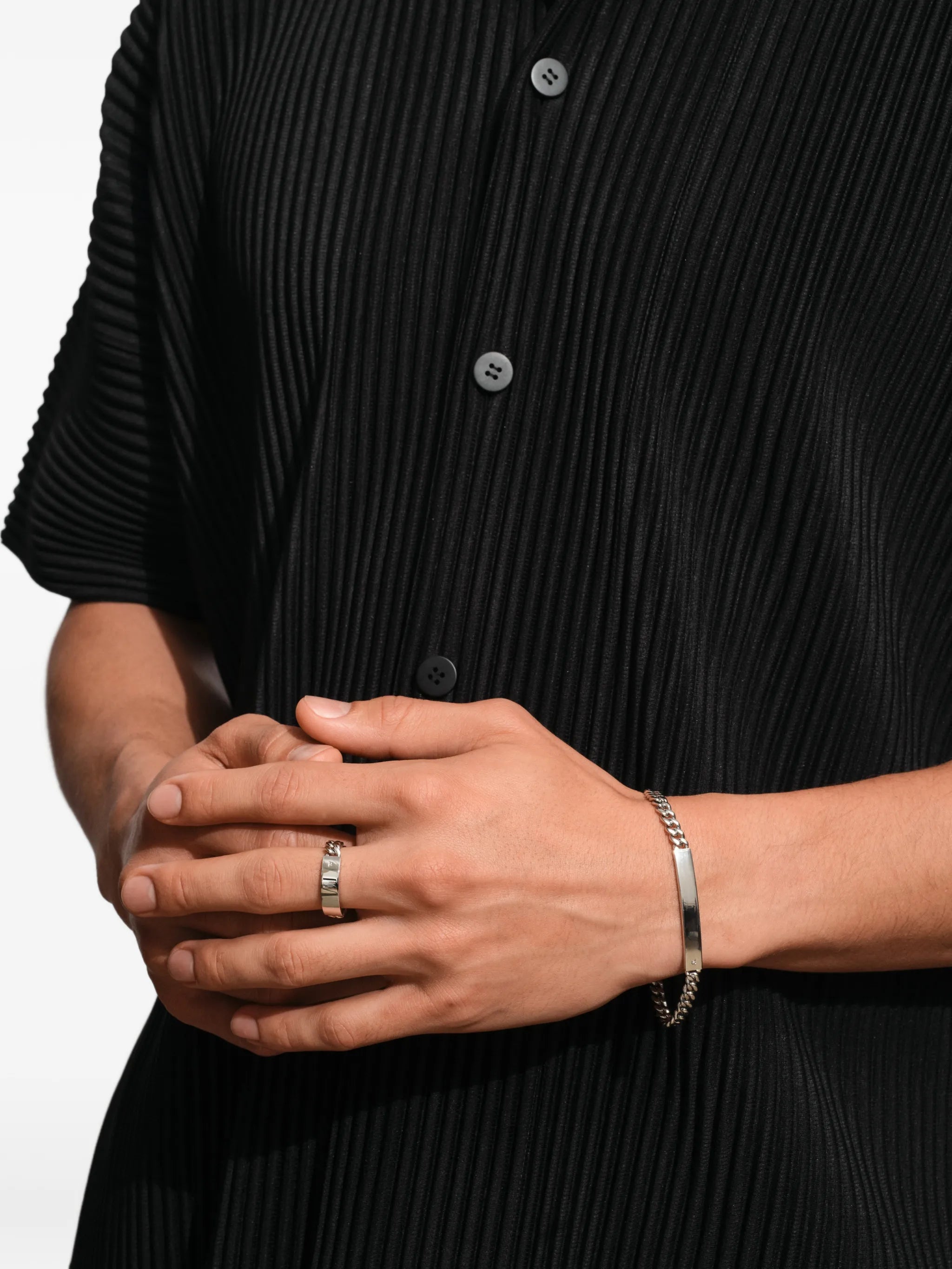 ID curb-chain bracelet