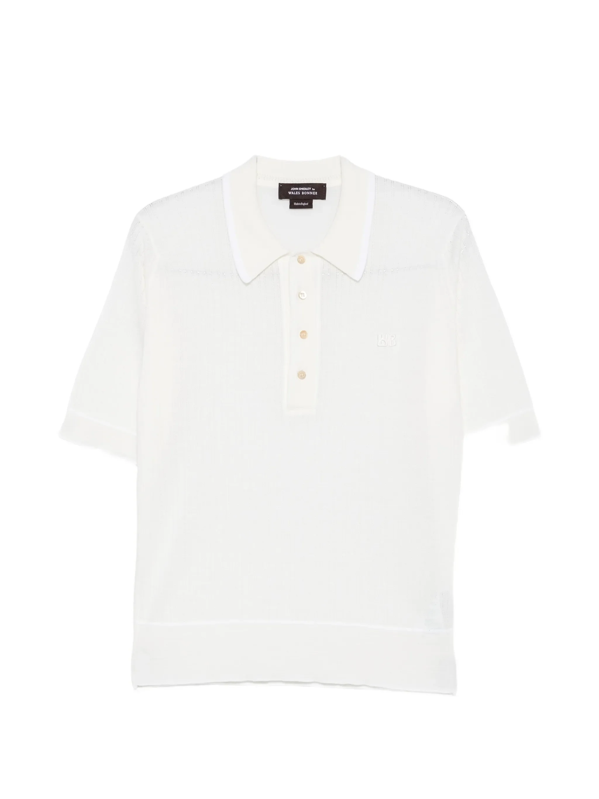 Blessings lace-knit polo shirt