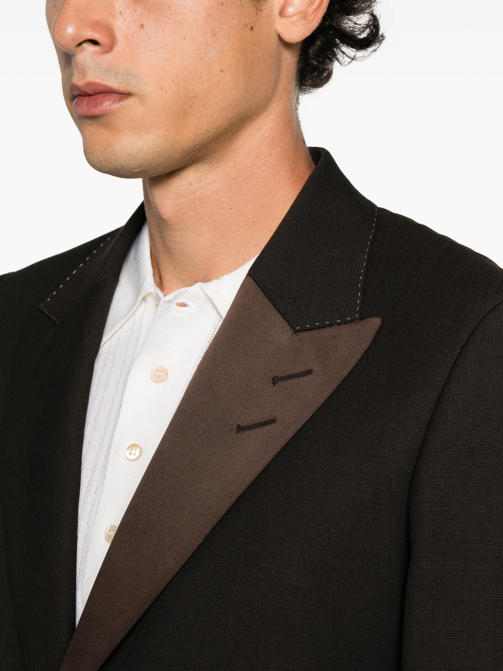 Alto Crespo wool satin blazer