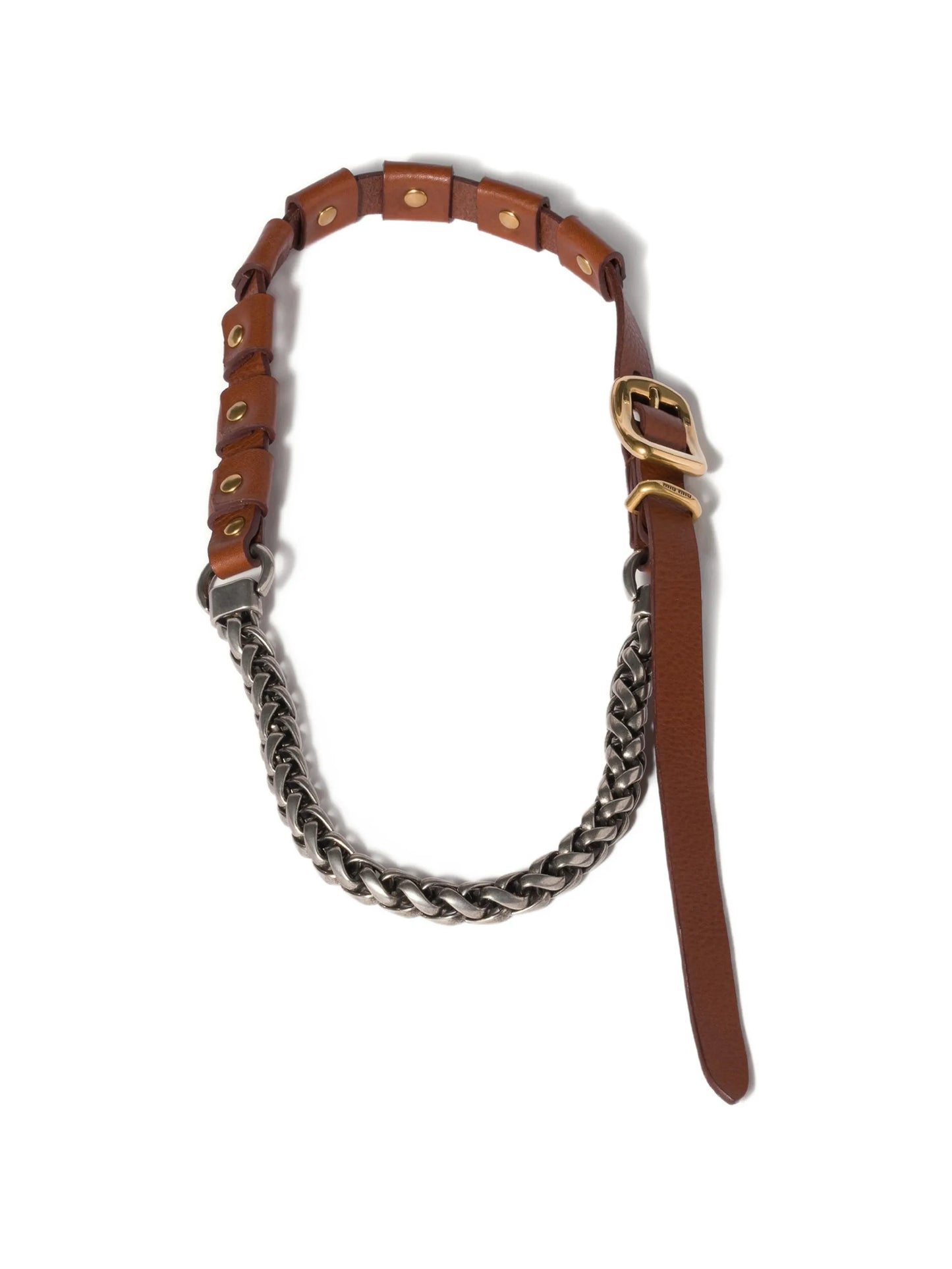 metal and leather necklace