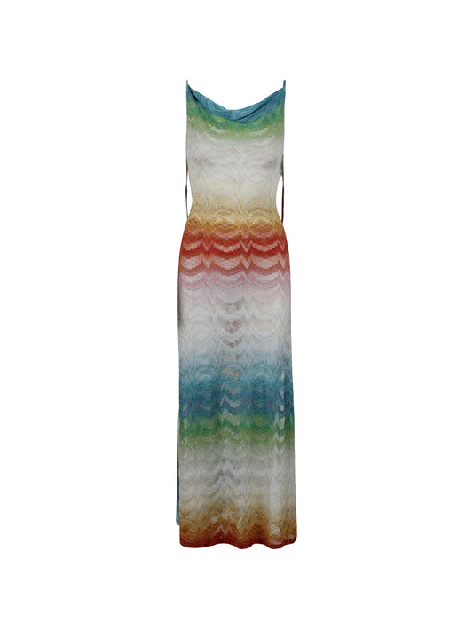 cowl-neck beach maxi dress