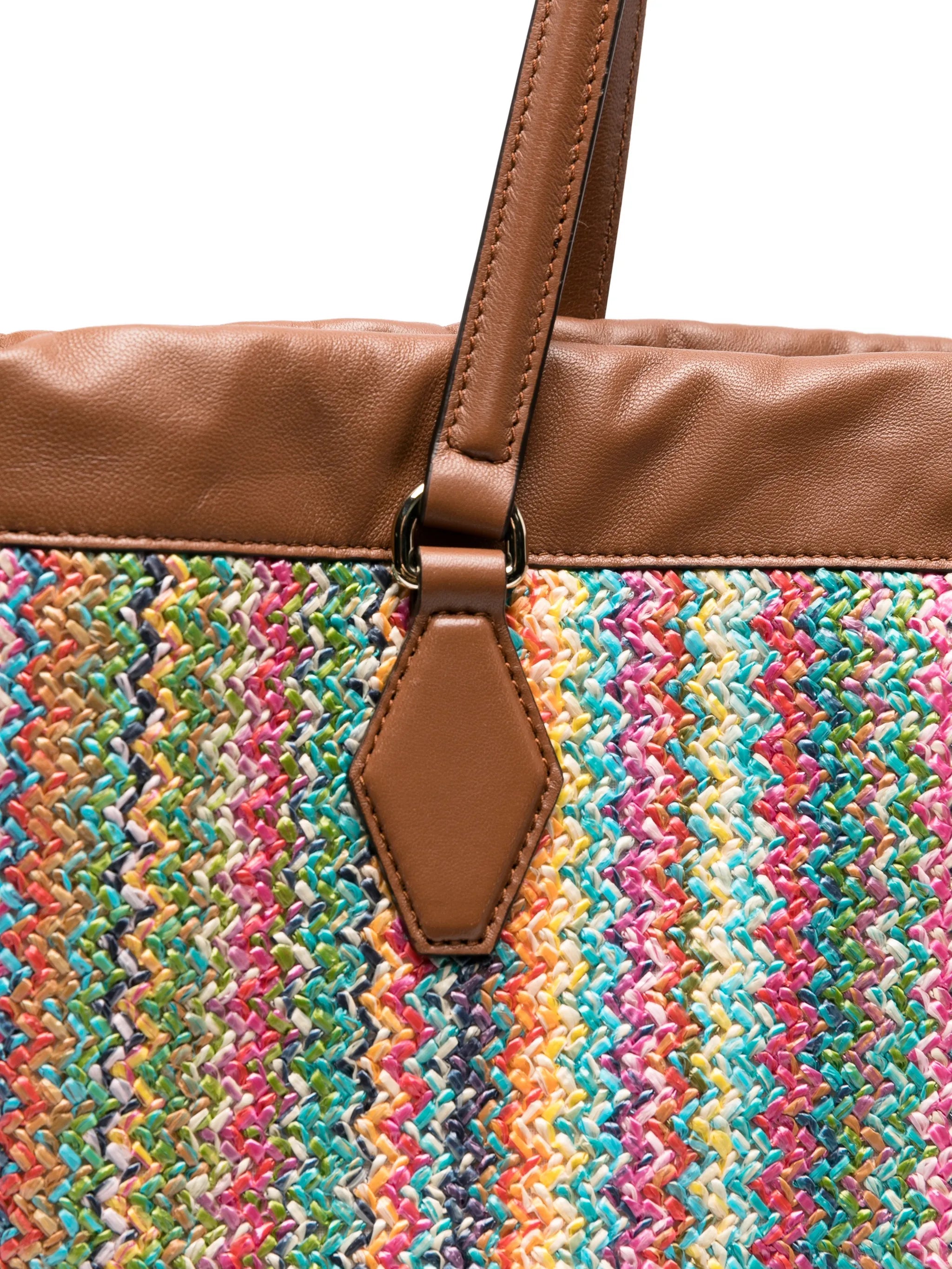 chevron drawstring tote bag