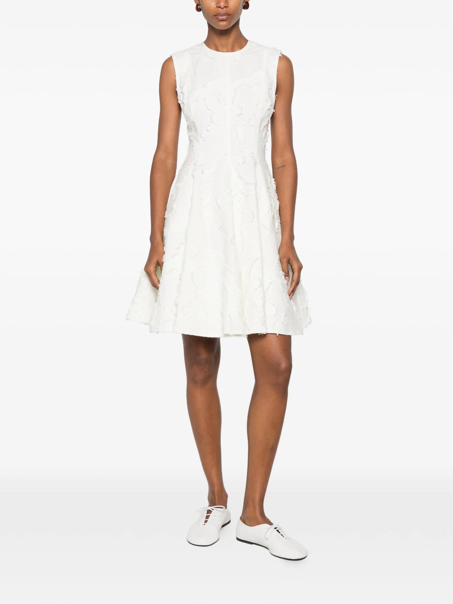crew-neck mini dress