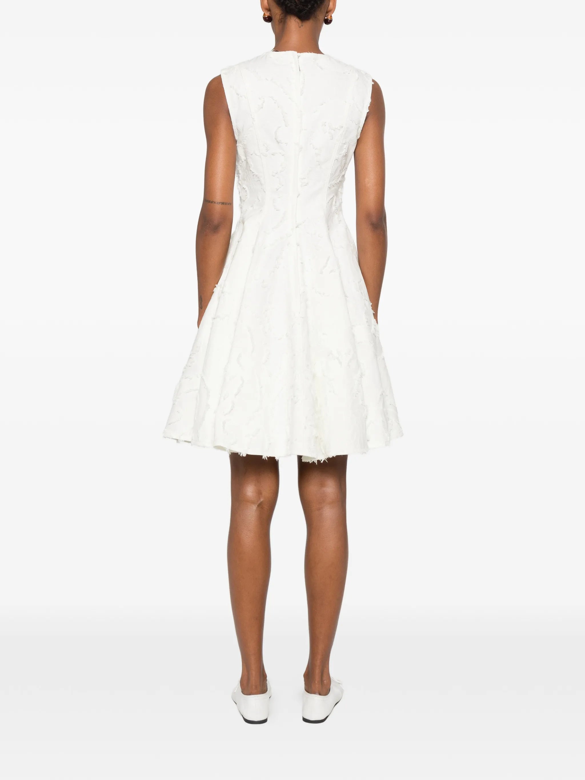 crew-neck mini dress