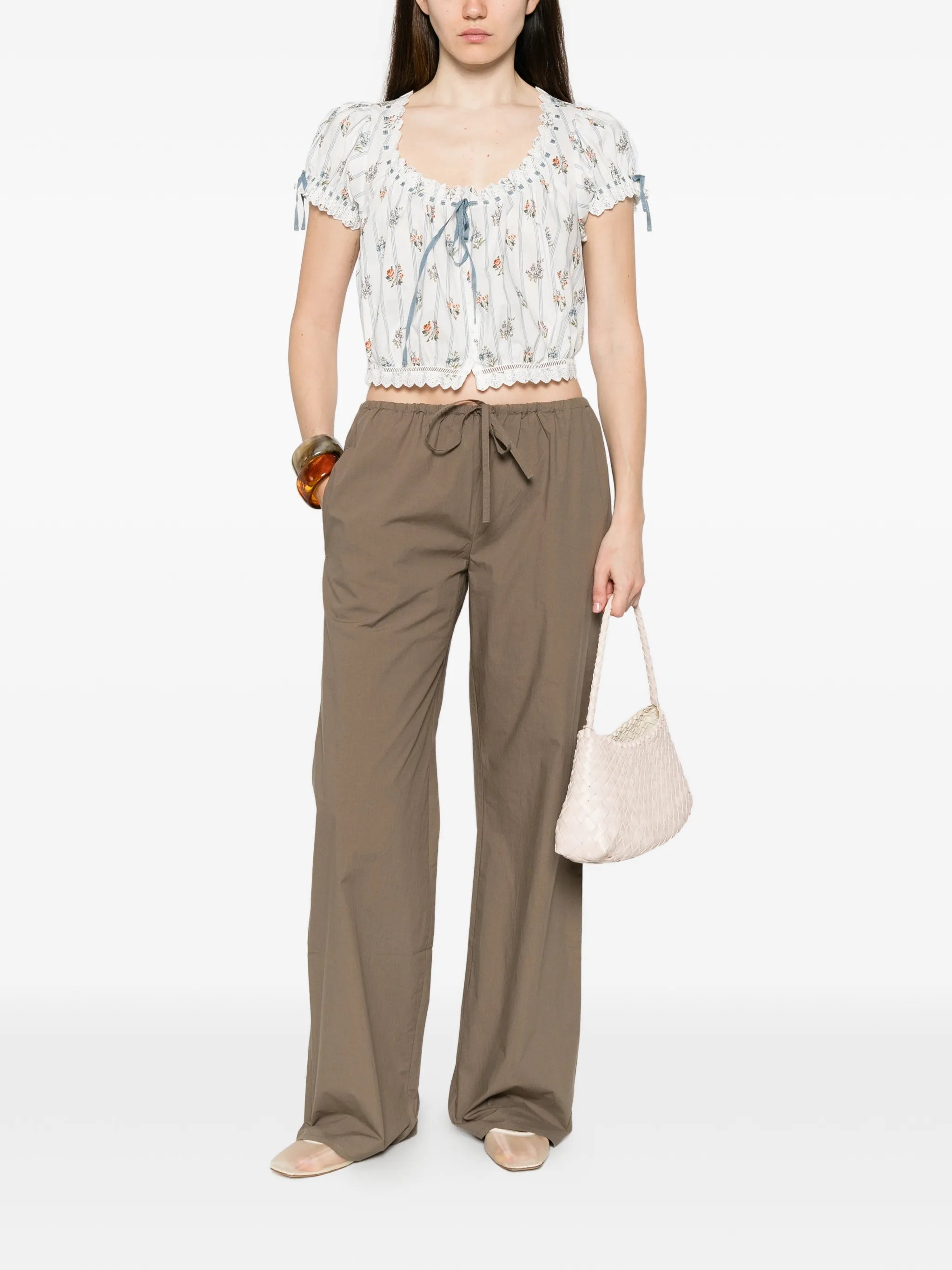 Nera floral-print blouse