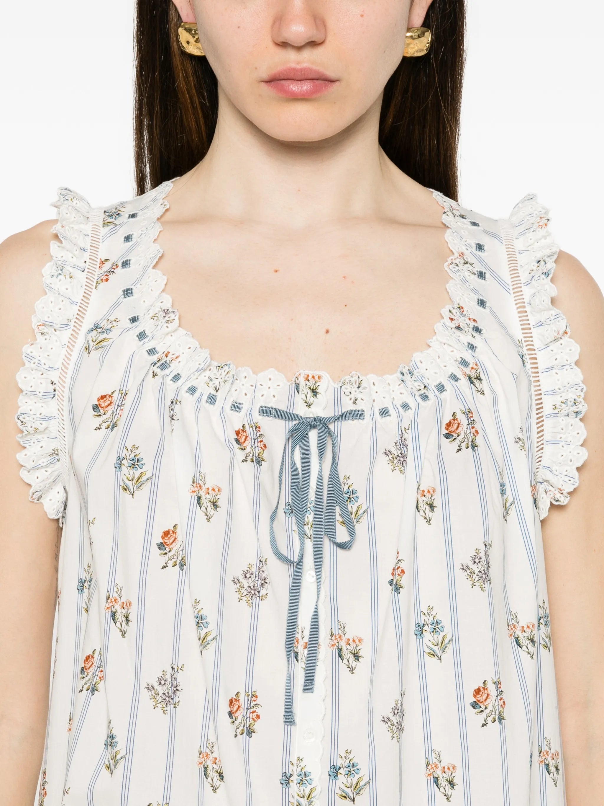 Nessie floral-print ruffled mini dress